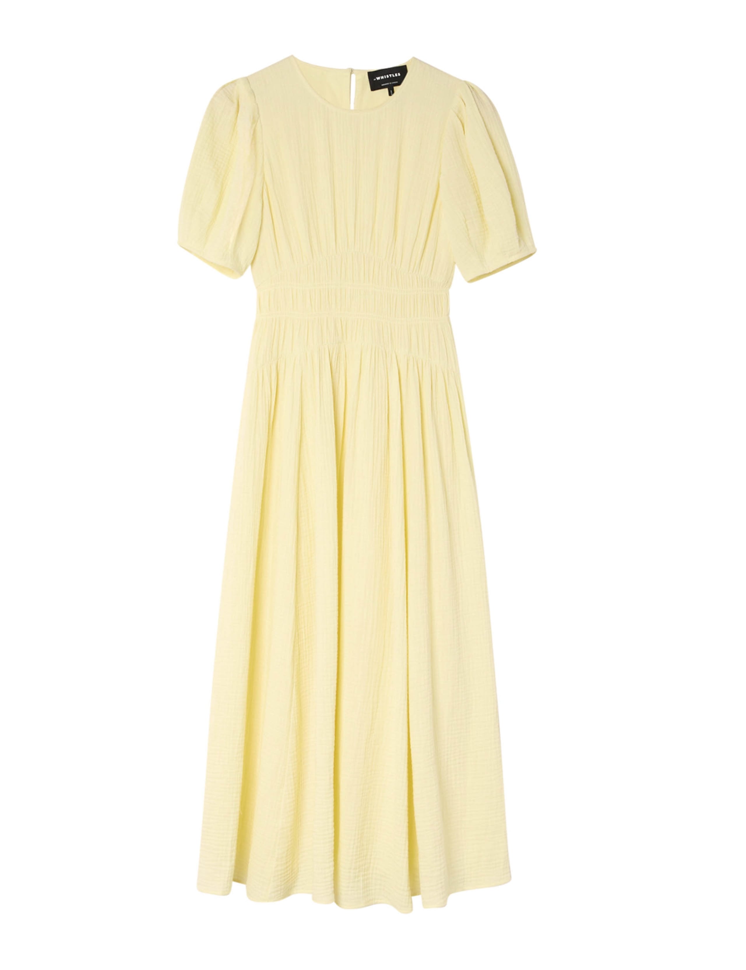 Pure Cotton Textured Gathered Midi Dress 2 of 6