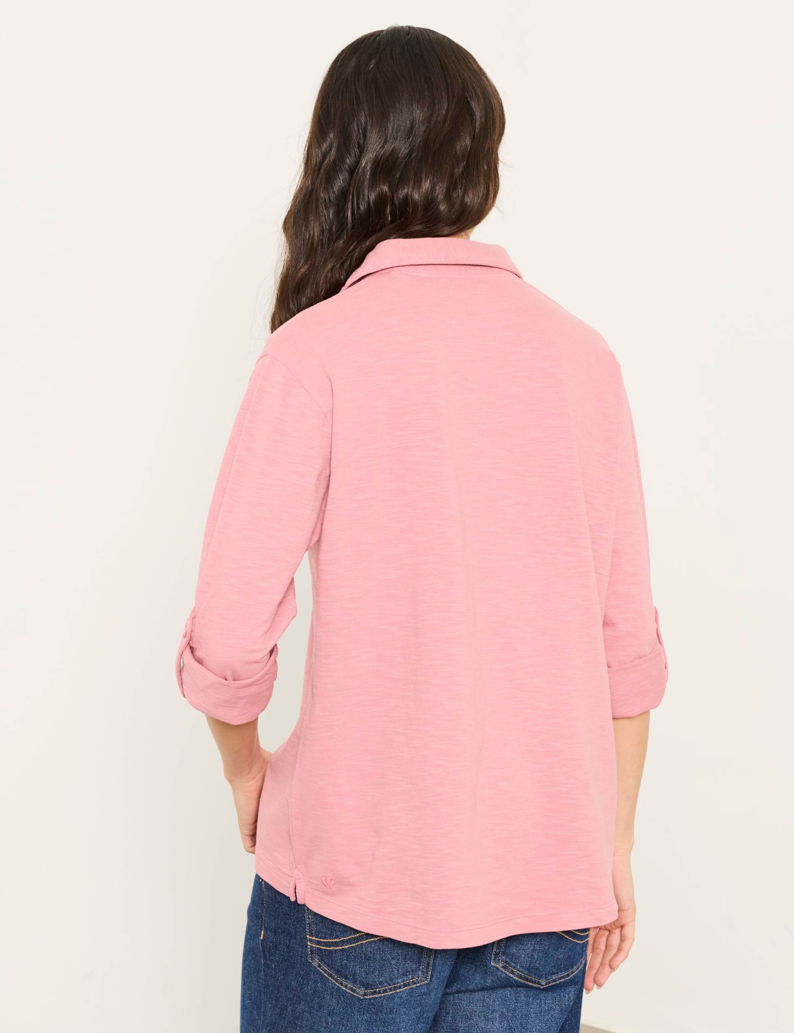 Pure Cotton V-Neck Polo Top 3 of 5
