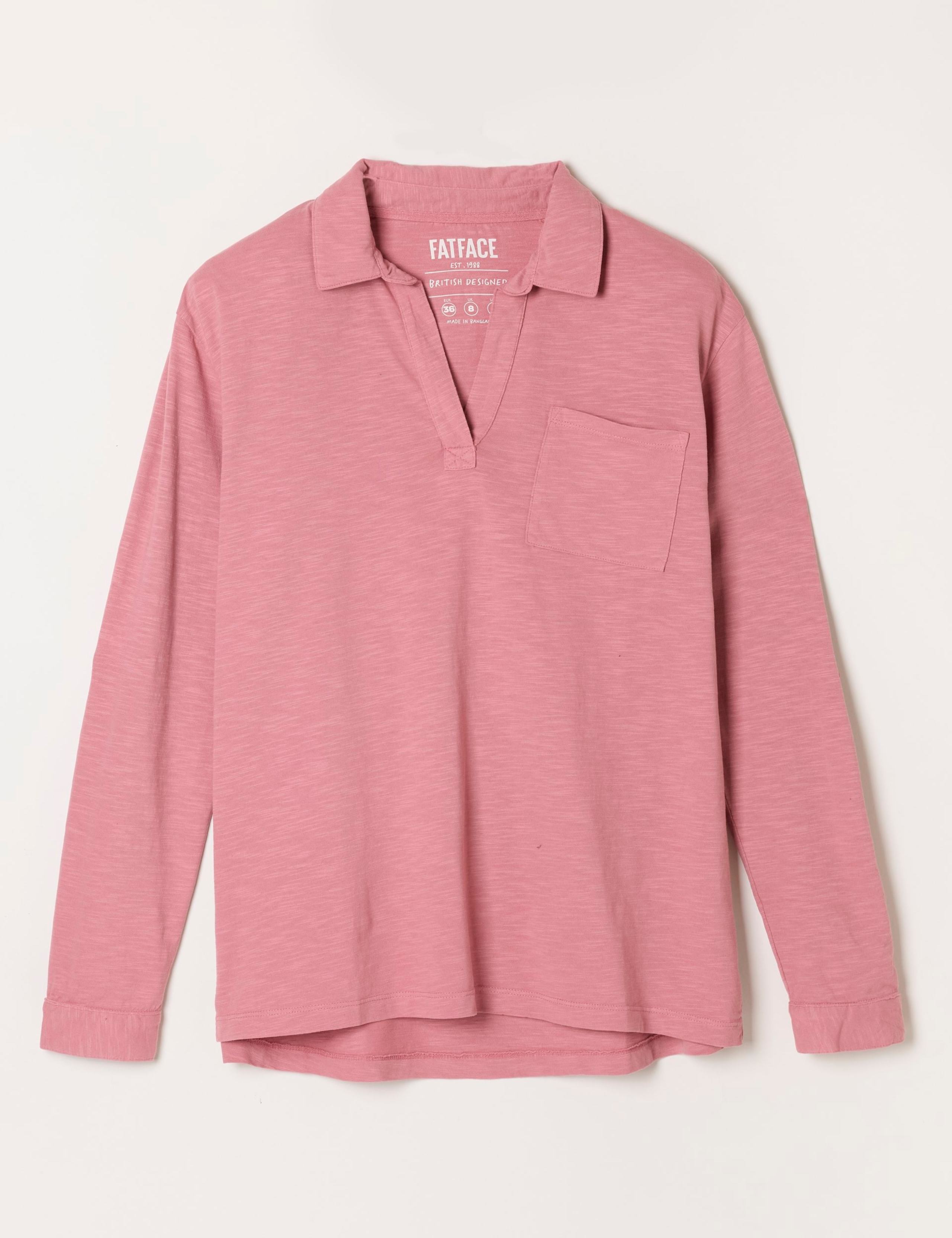 Pure Cotton V-Neck Polo Top 2 of 5