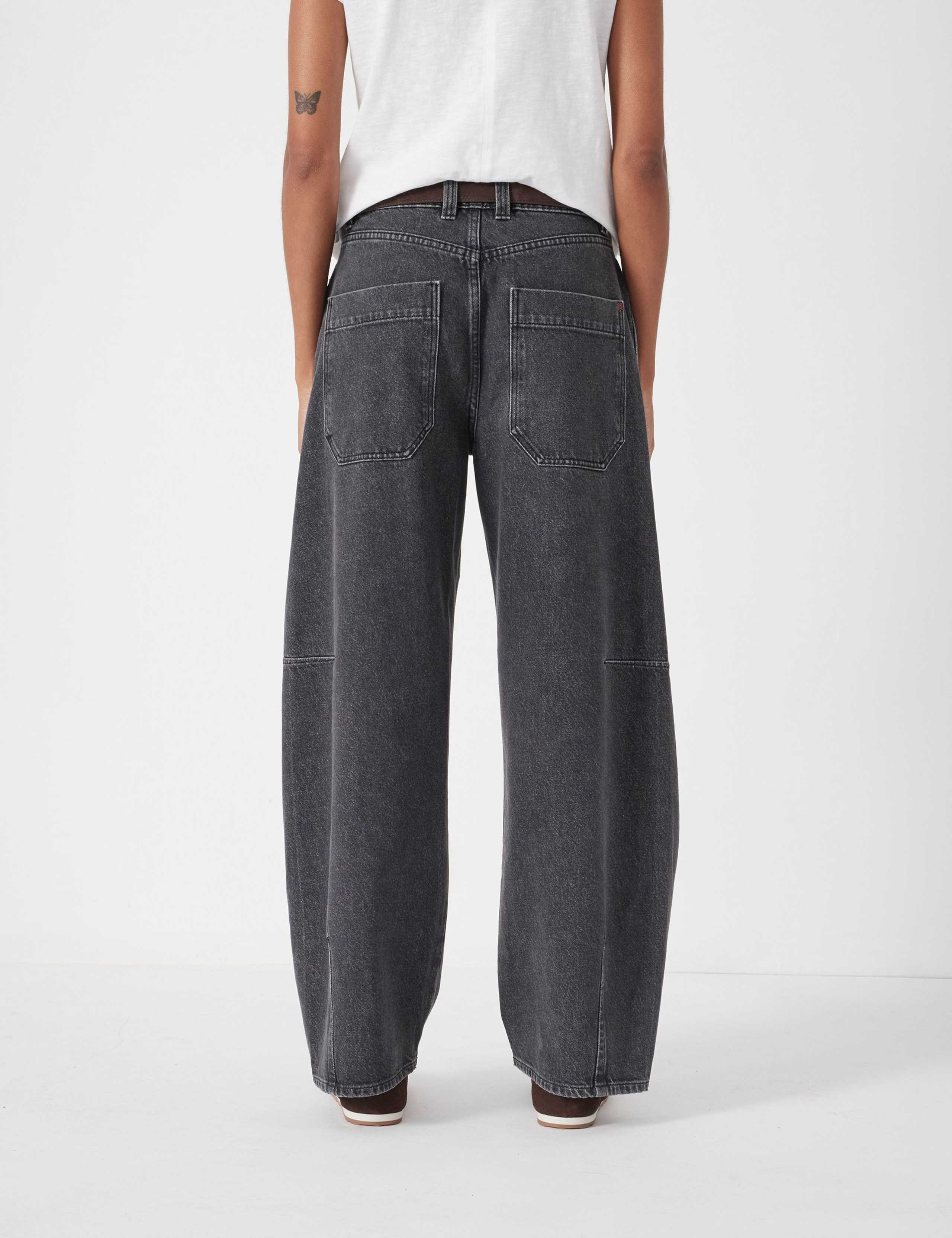 Pure Cotton Barrel Leg Jeans 5 of 7
