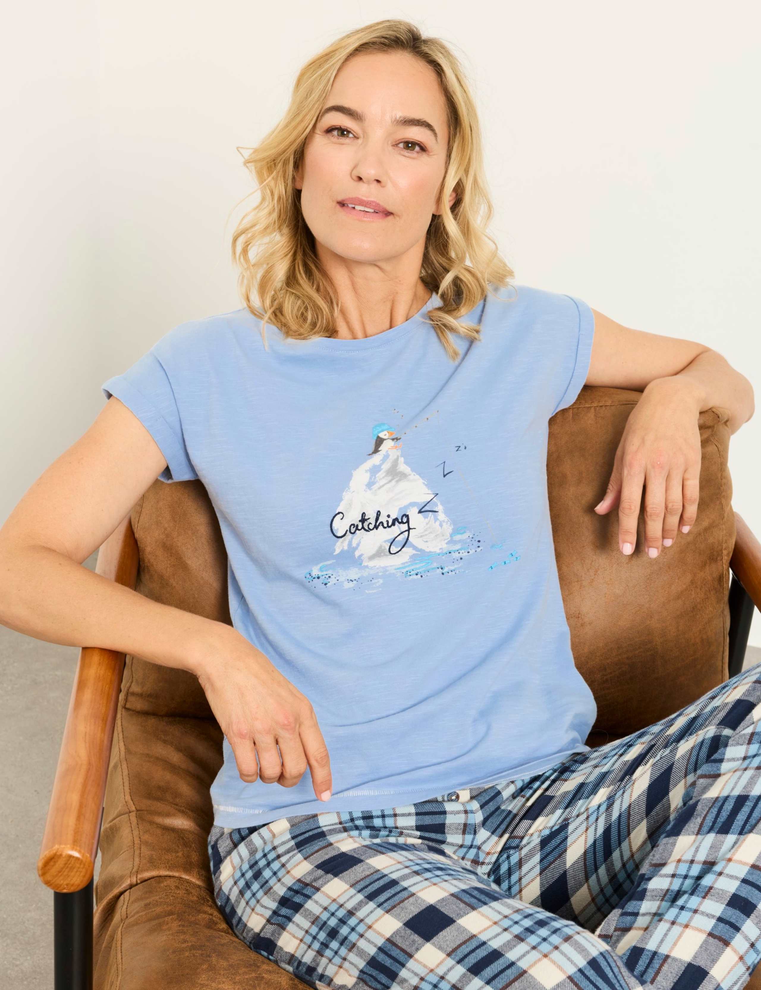 Pure Cotton Puffin Print Pyjama Top 4 of 6