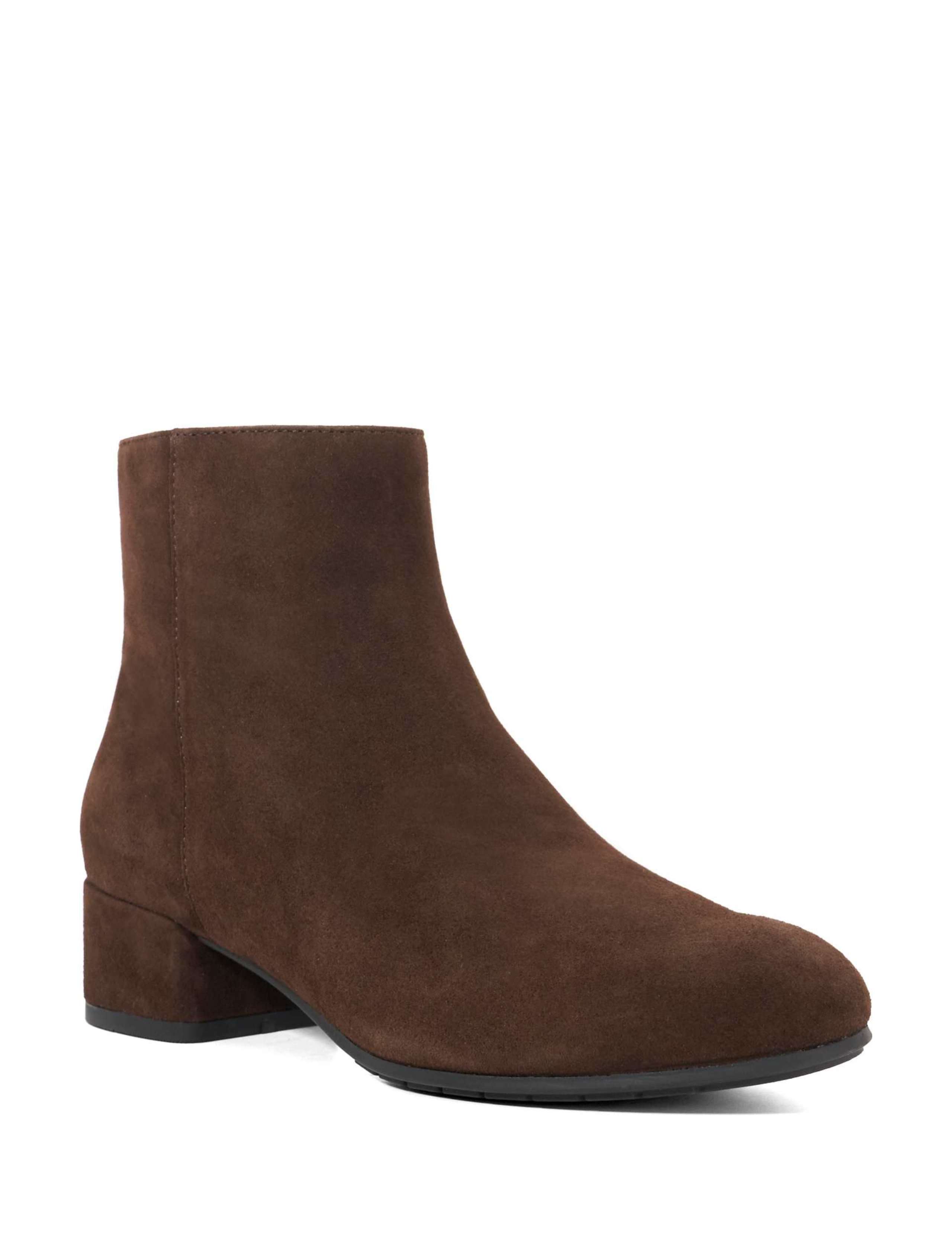 Suede Block Heel Ankle Boots 2 of 5