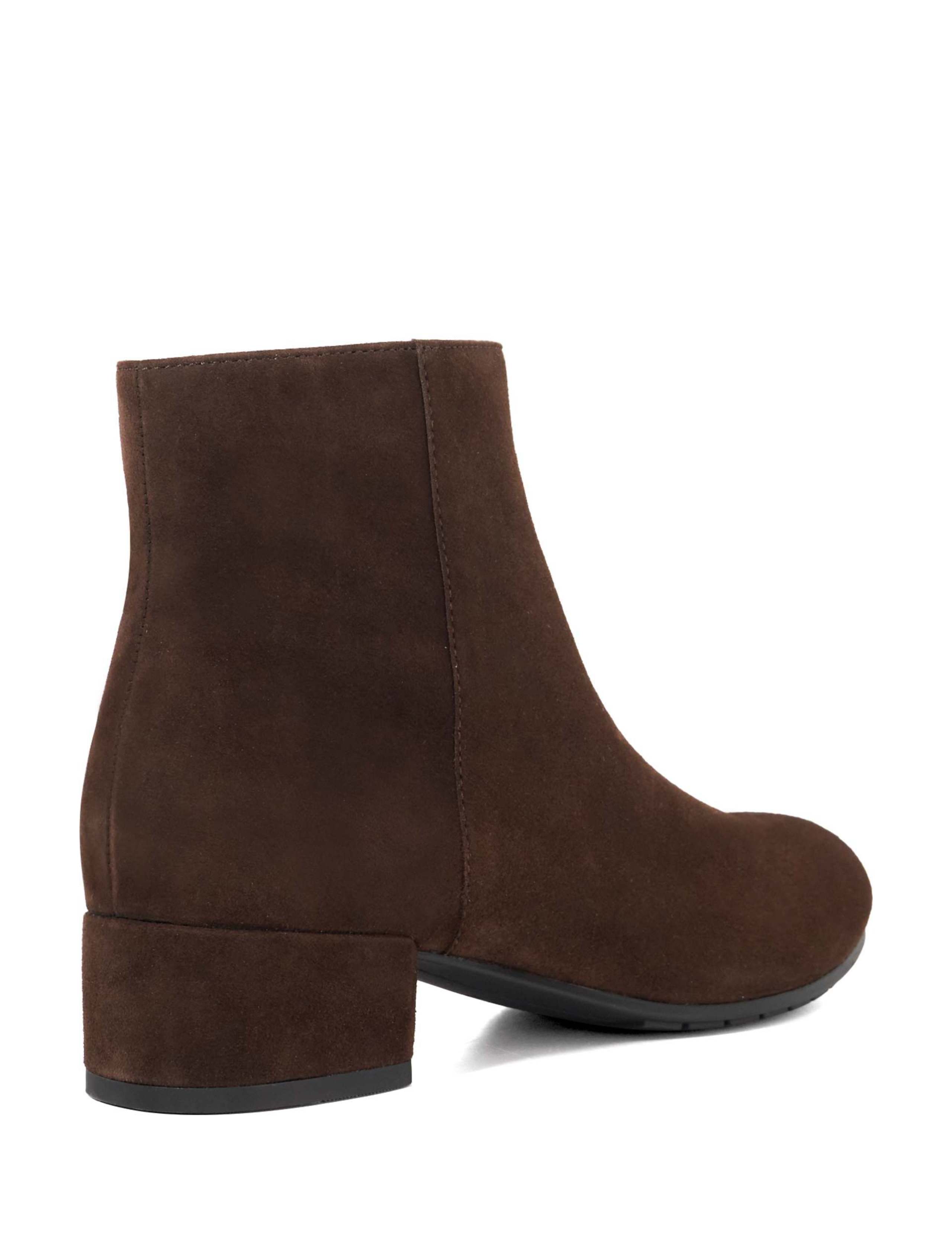 Suede Block Heel Ankle Boots 3 of 5