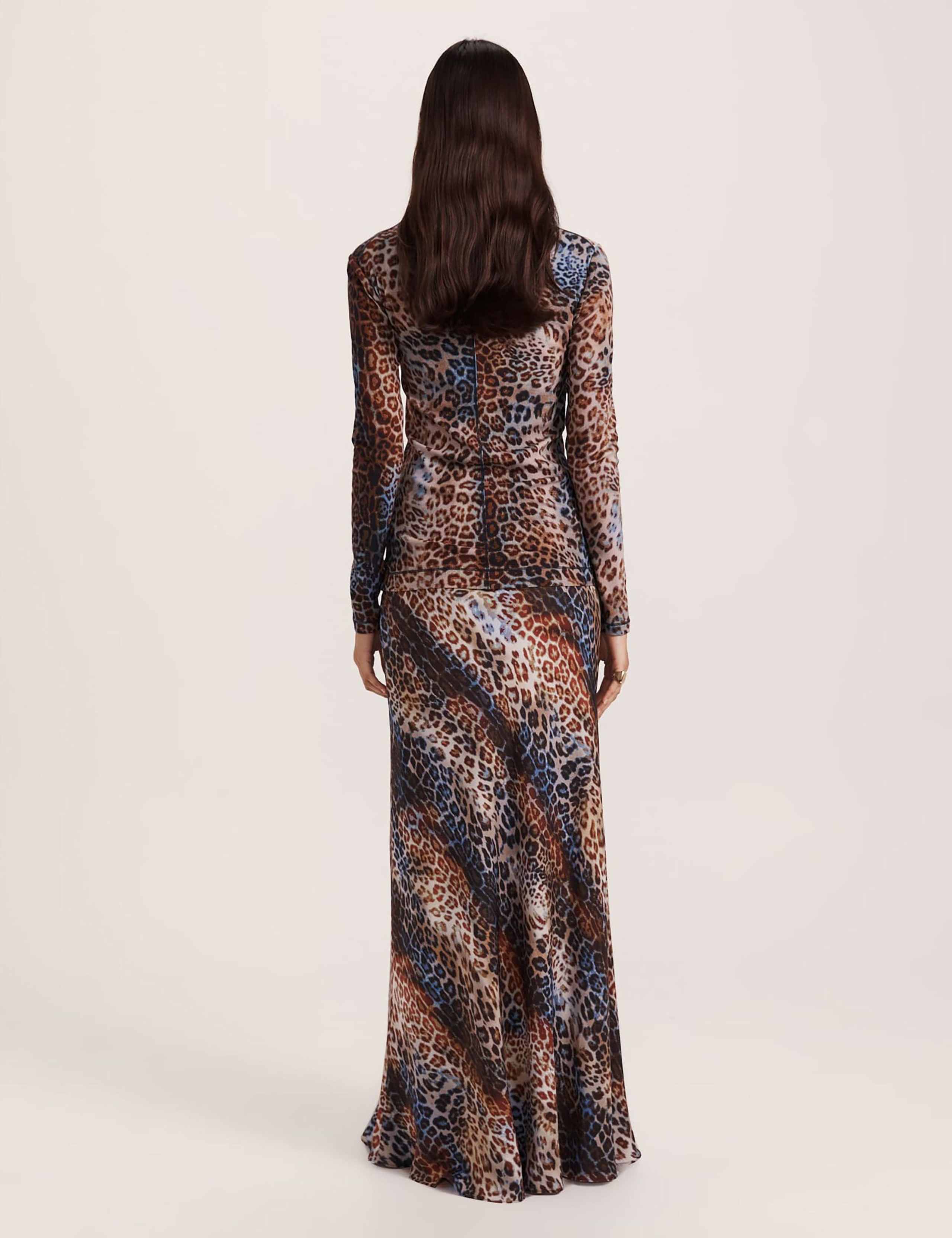 Cotton Blend Leopard Print Ribbed Top 4 of 8