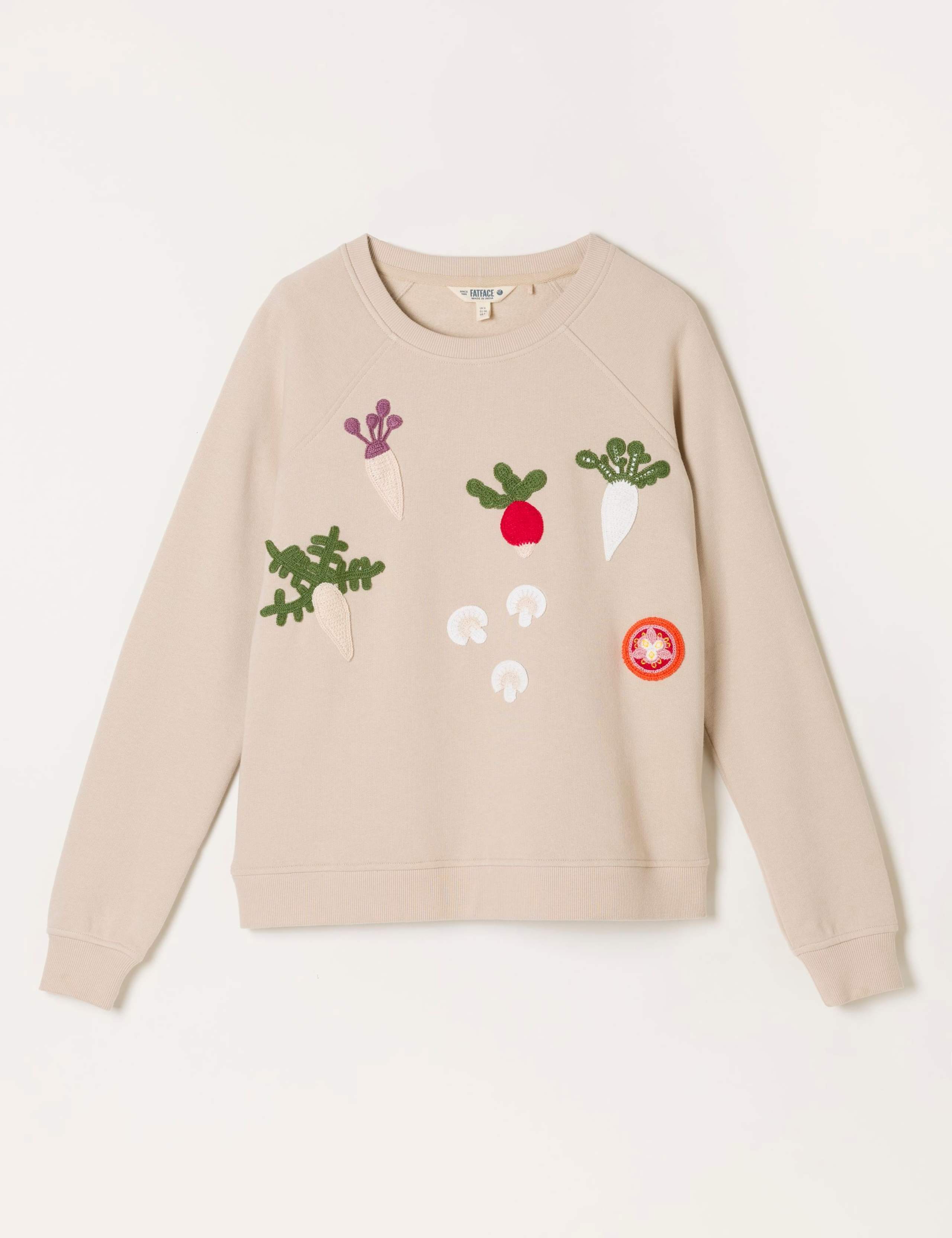 Pure Cotton Crochet-Style Detail Sweatshirt 2 of 5