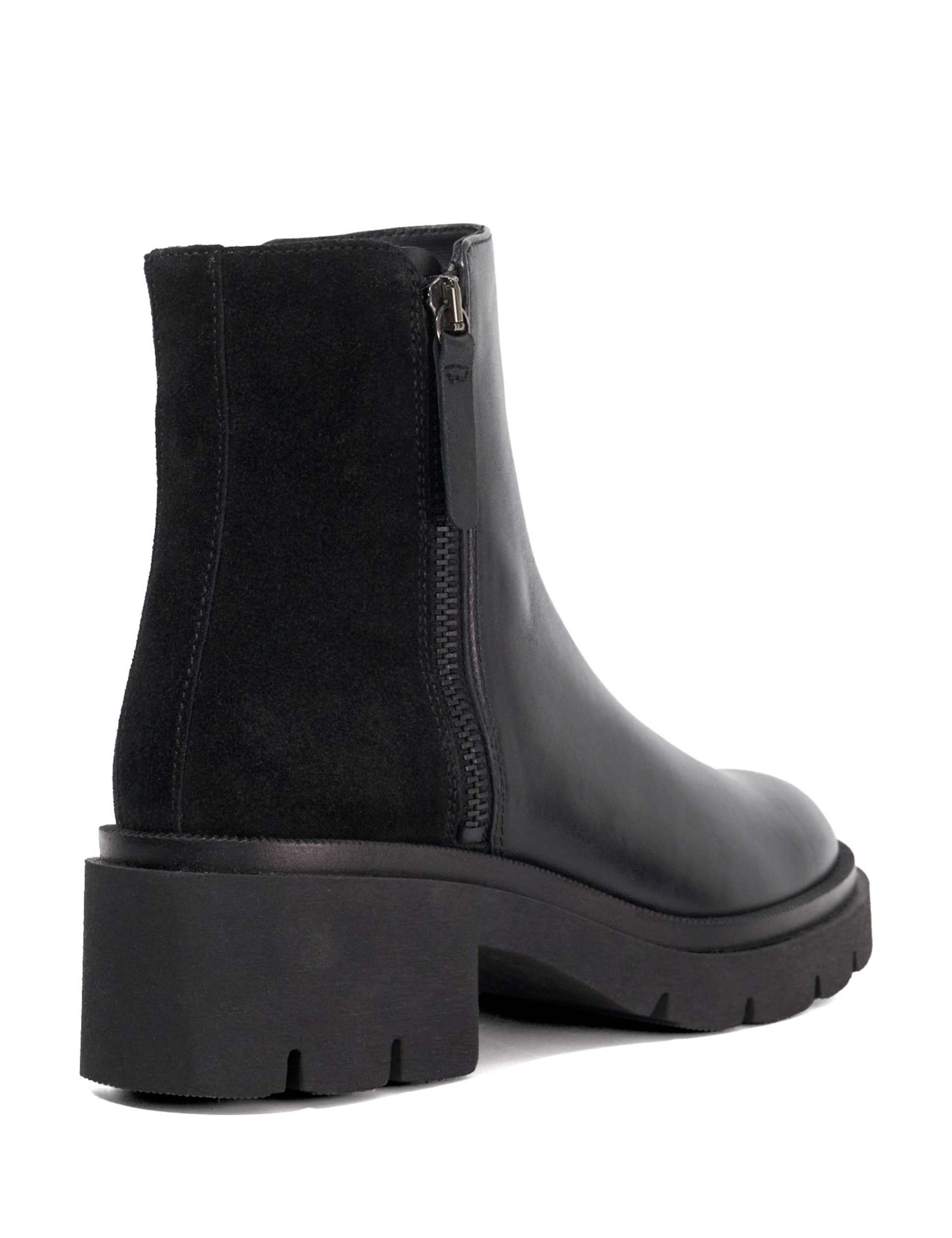 Leather Chelsea Block Heel Ankle Boots 3 of 6