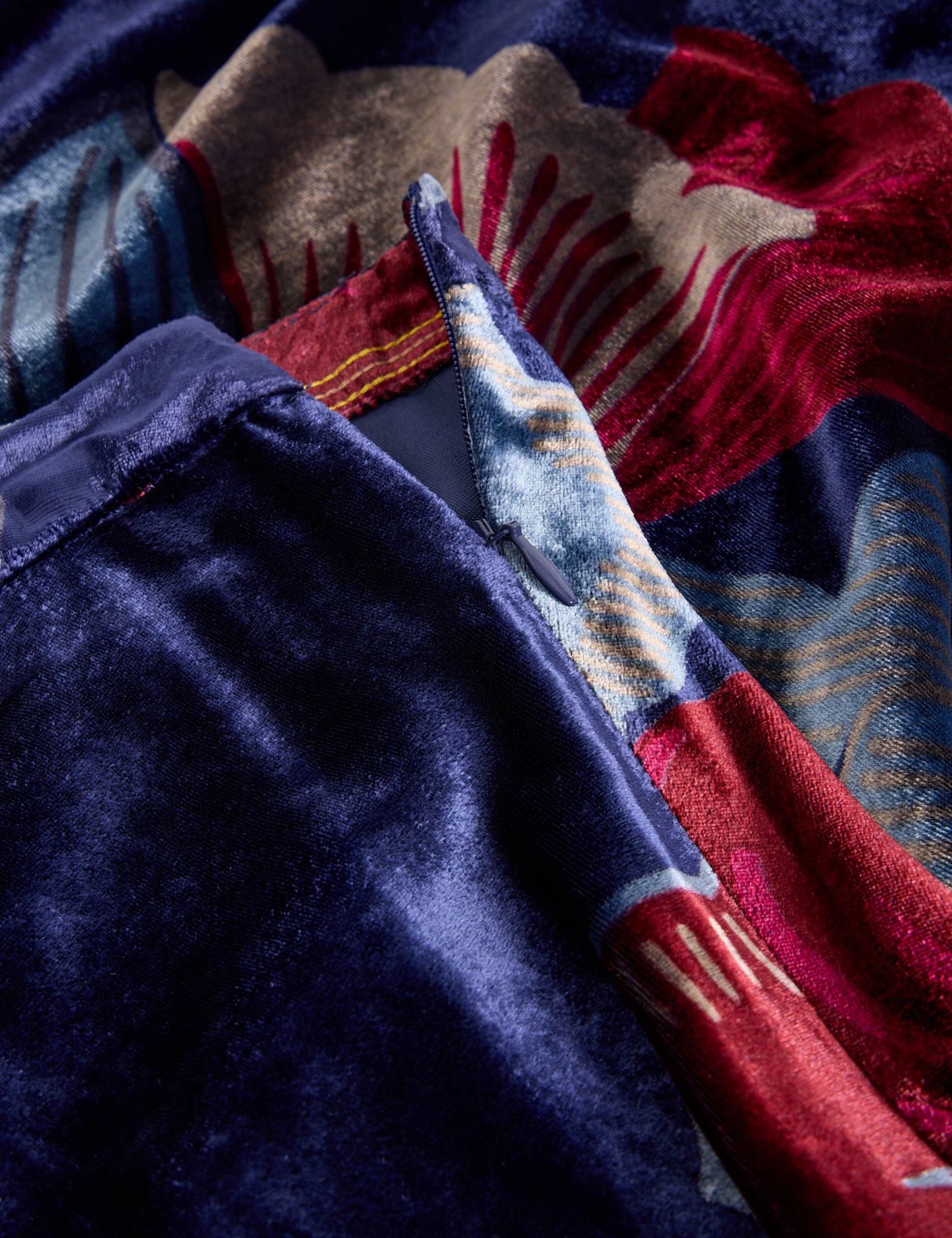 Velvet Floral Maxi A-Line Skirt 6 of 6