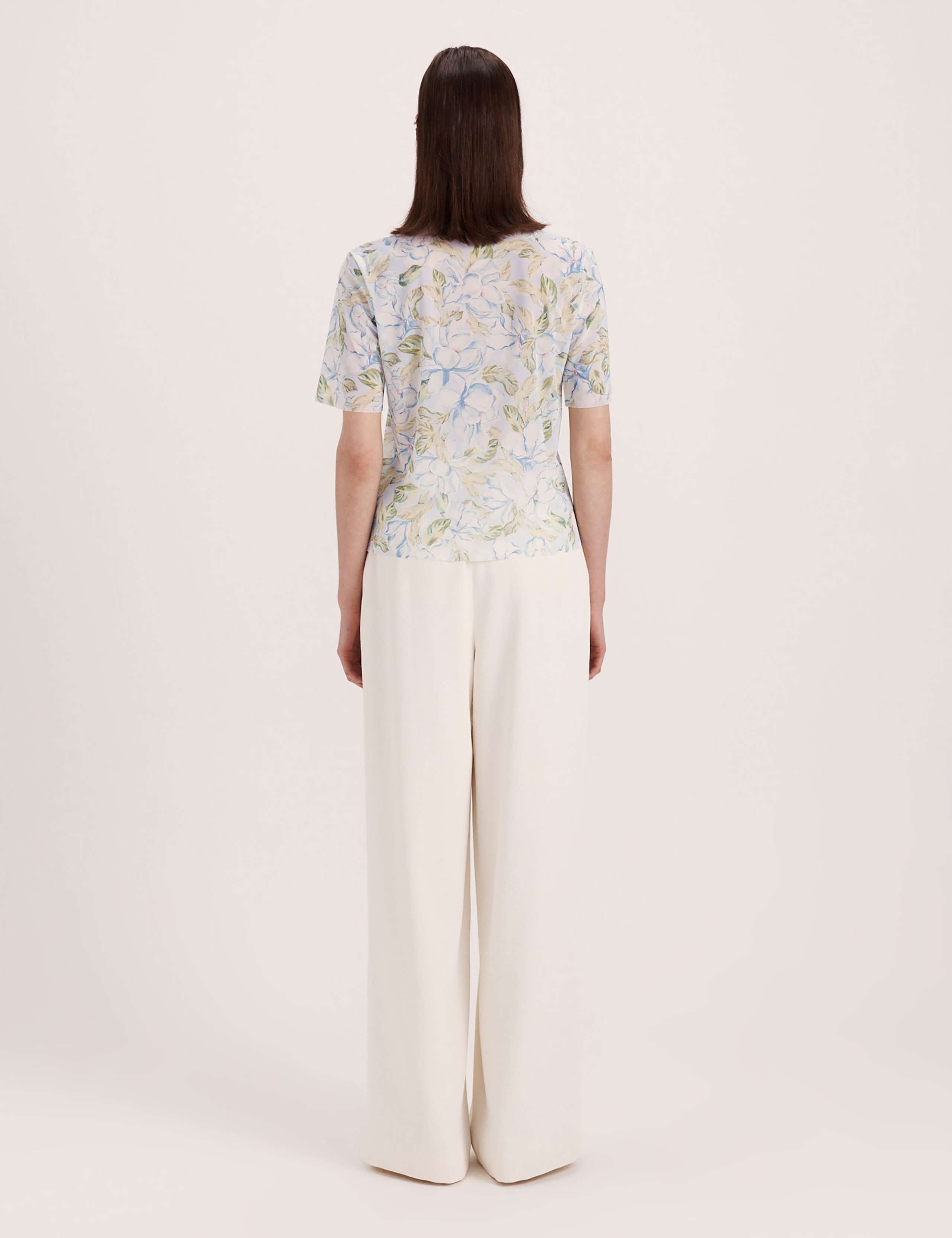 Mesh Floral Crew Neck T-Shirt 6 of 7