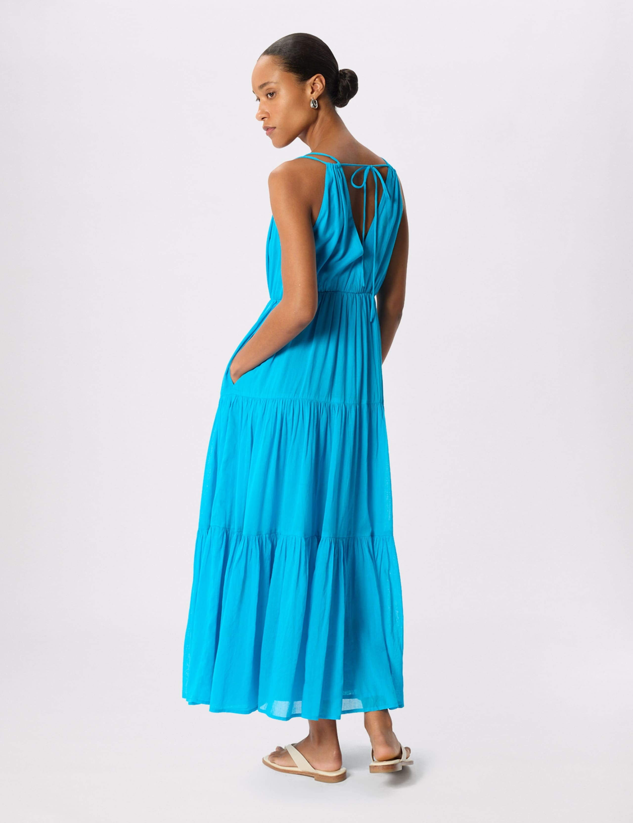 Pure Cotton V-Neck Maxi Beach Dress 4 of 7