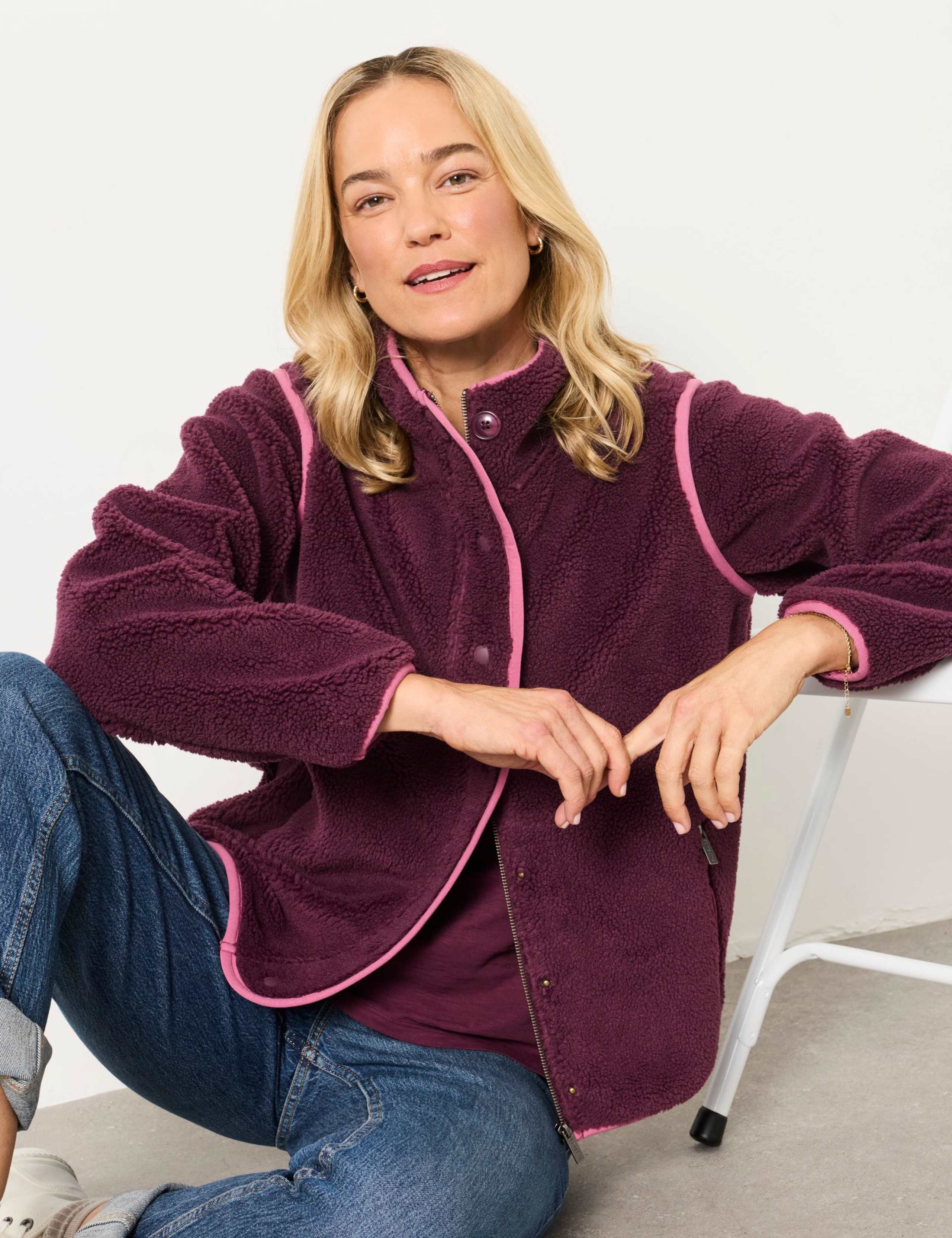 Fleece Funnel Neck Bomber Jacket 4 of 6