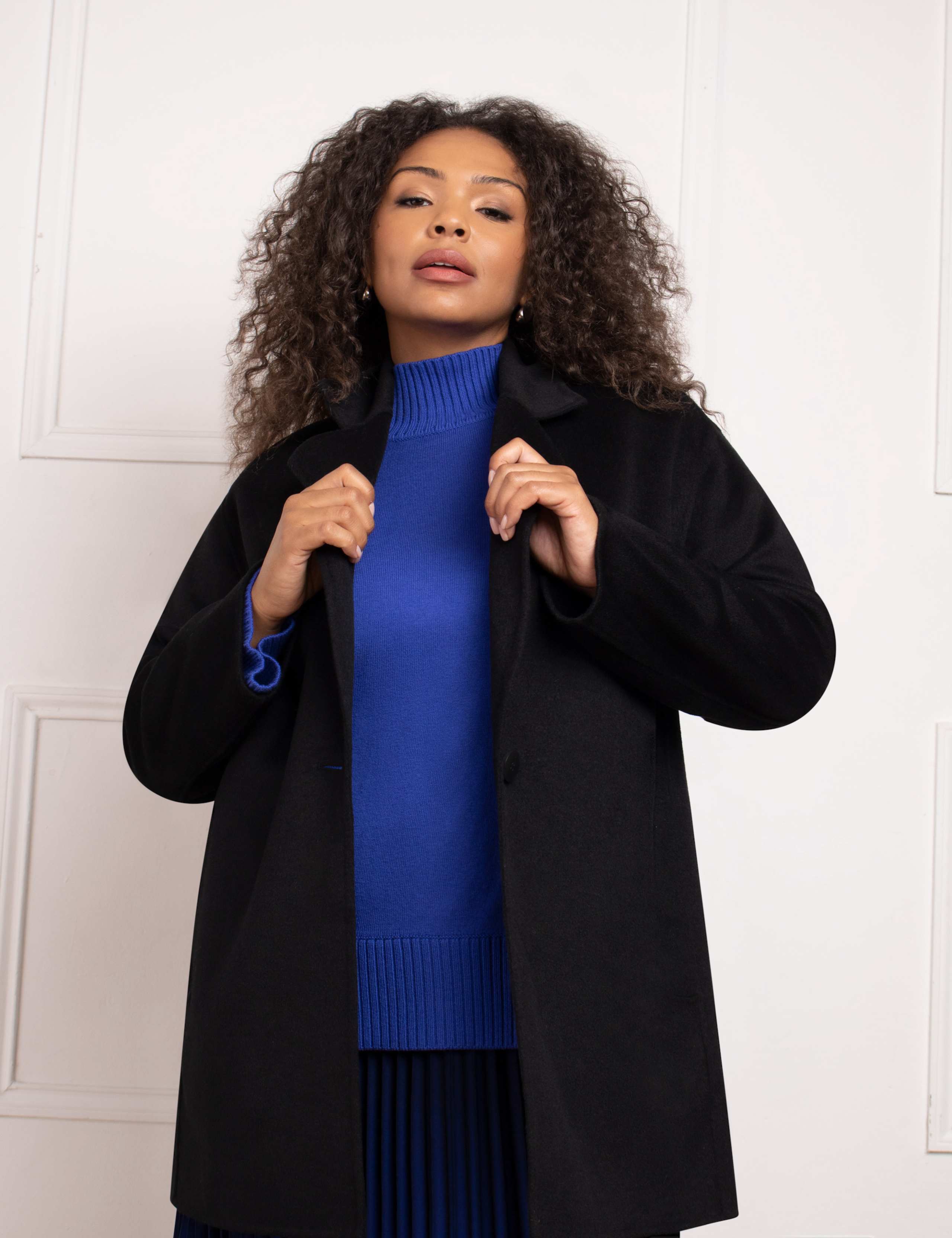 Wool Blend Short Tailored Coat 4 of 6