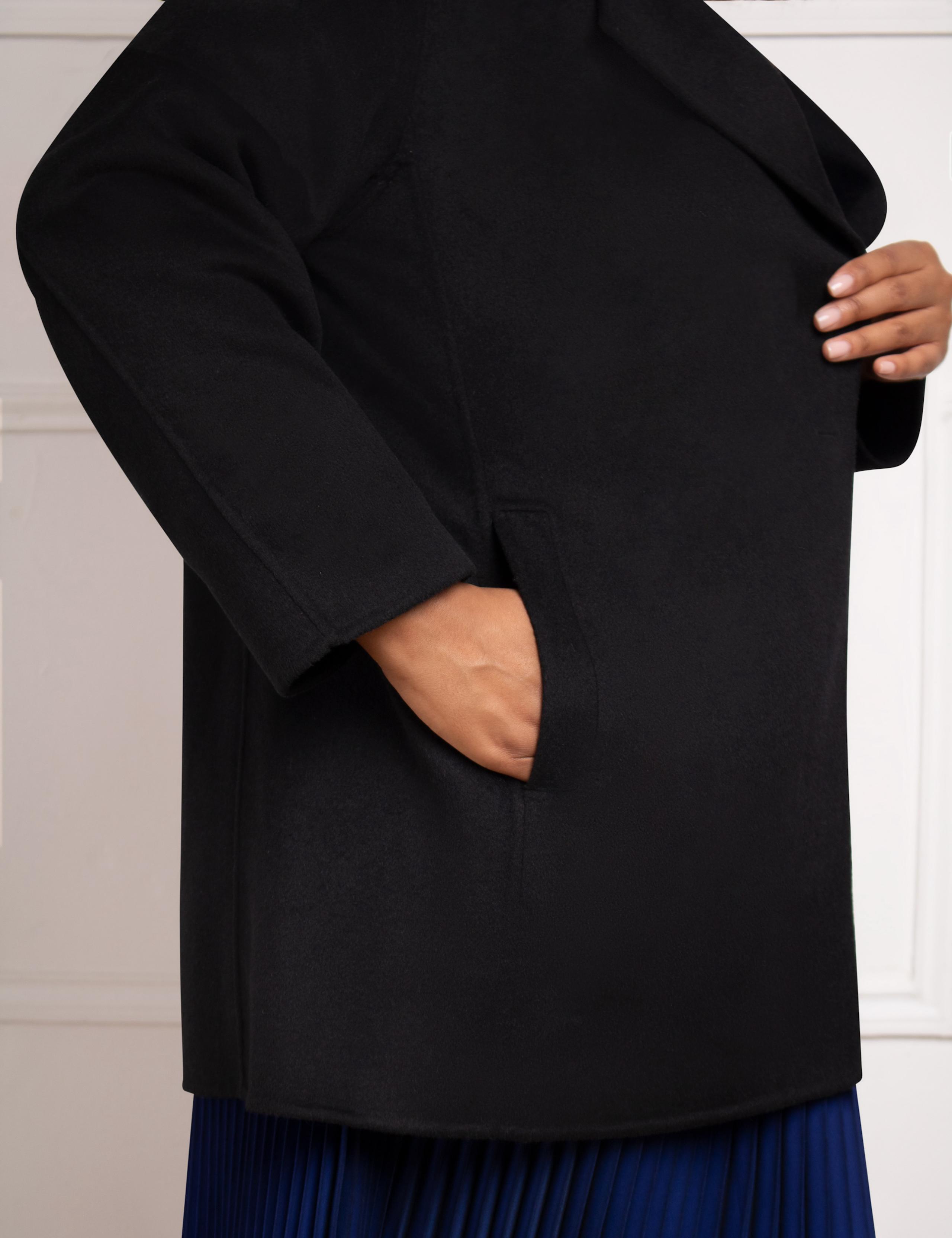 Wool Blend Short Tailored Coat 5 of 6