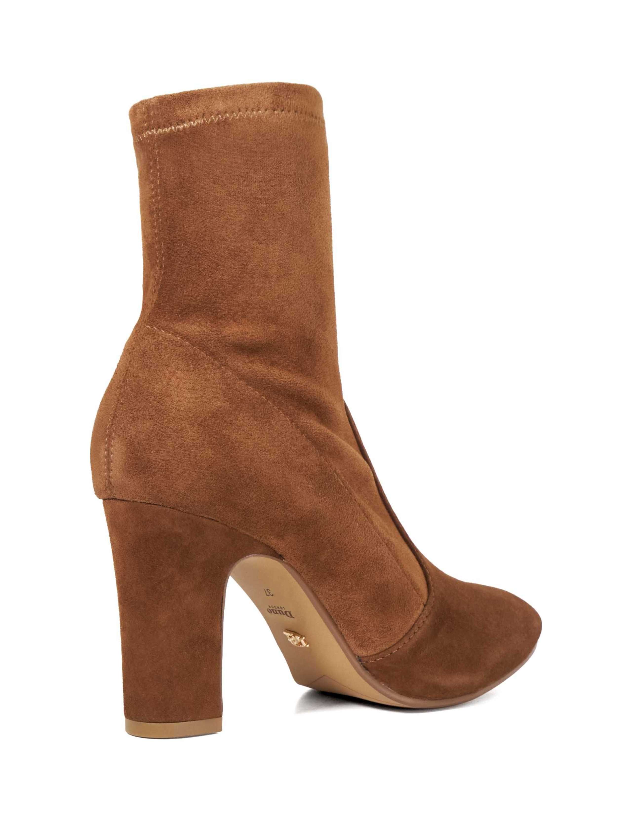 Suede Block Heel Sock Boots 3 of 5