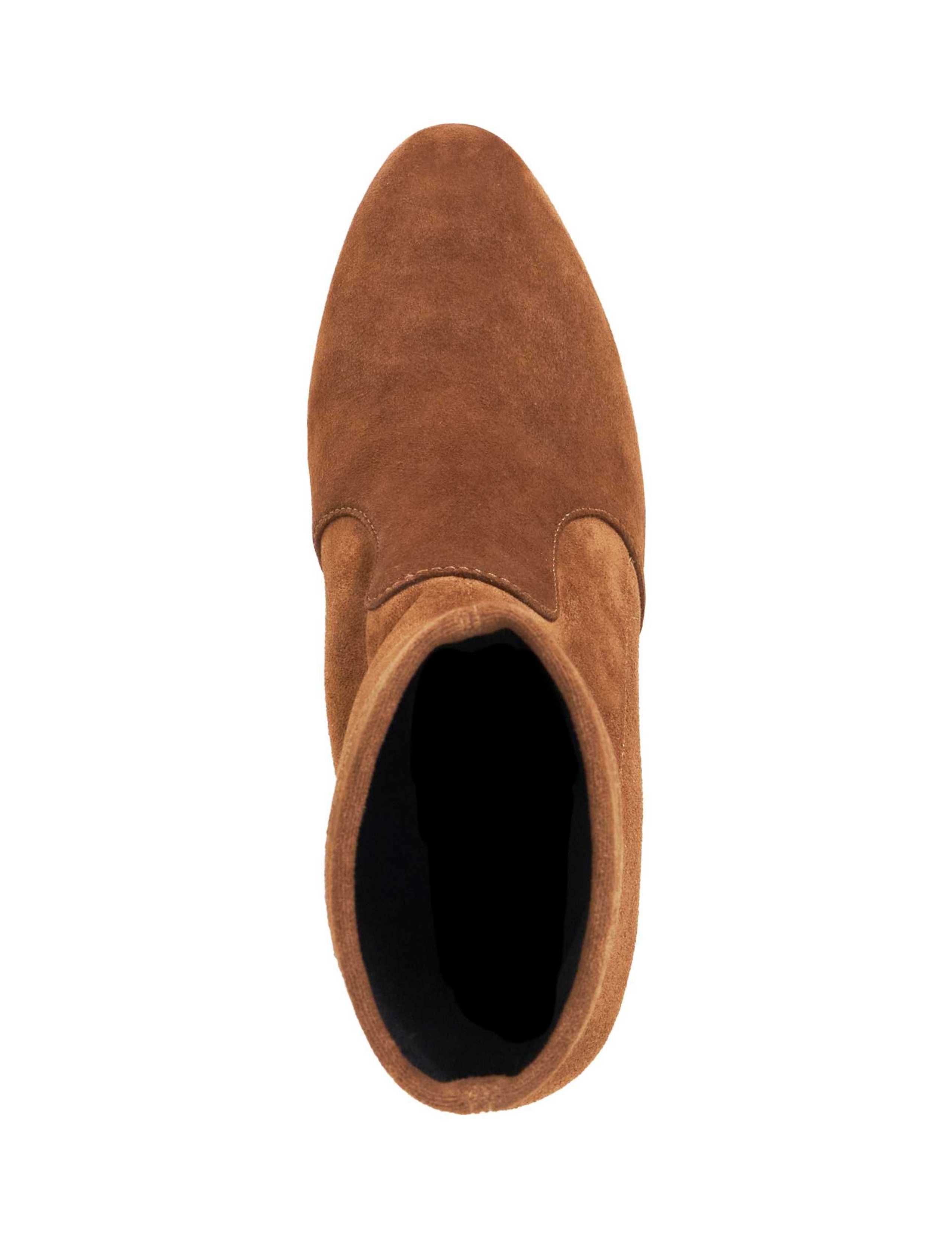 Suede Block Heel Sock Boots 4 of 5