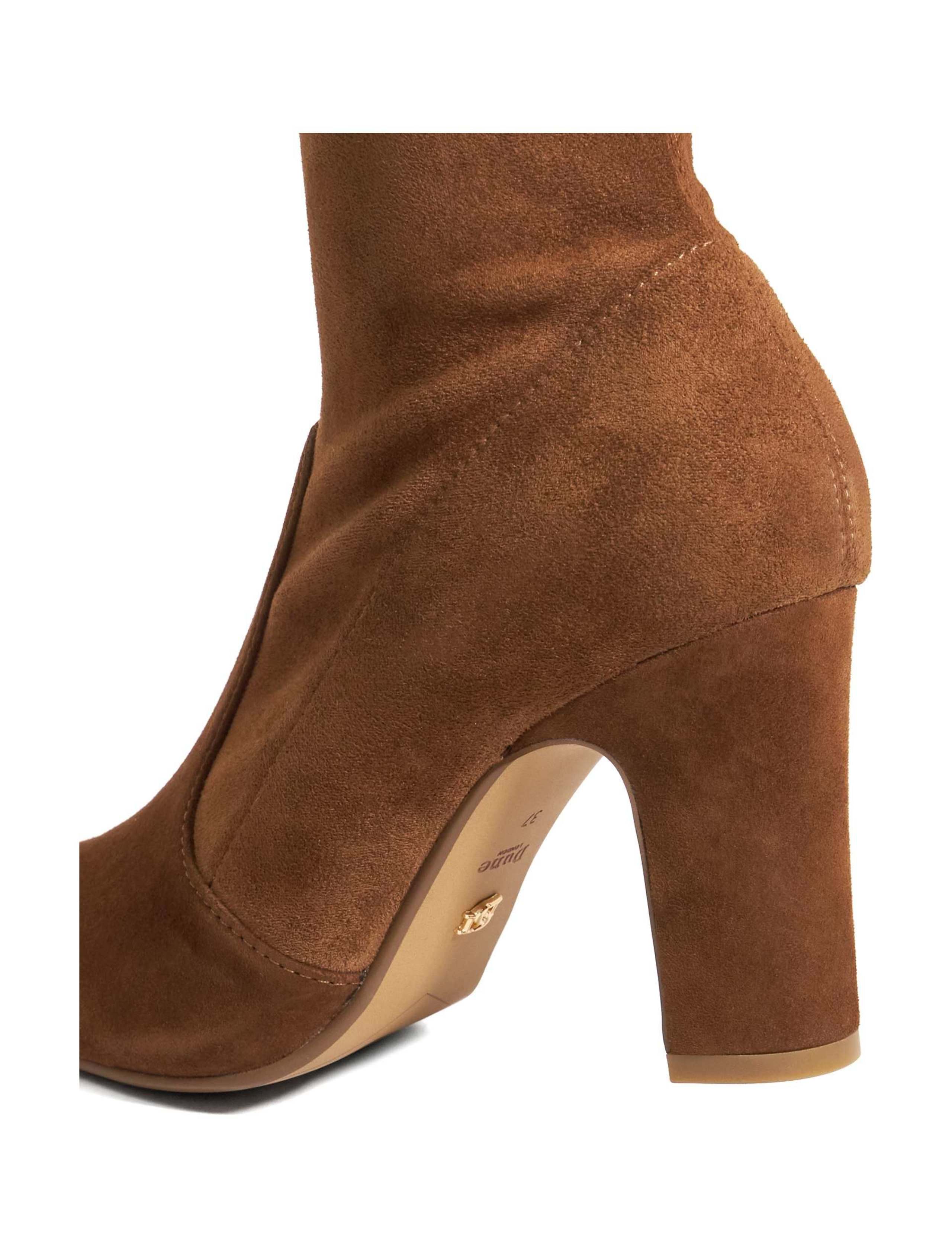 Suede Block Heel Sock Boots 5 of 5