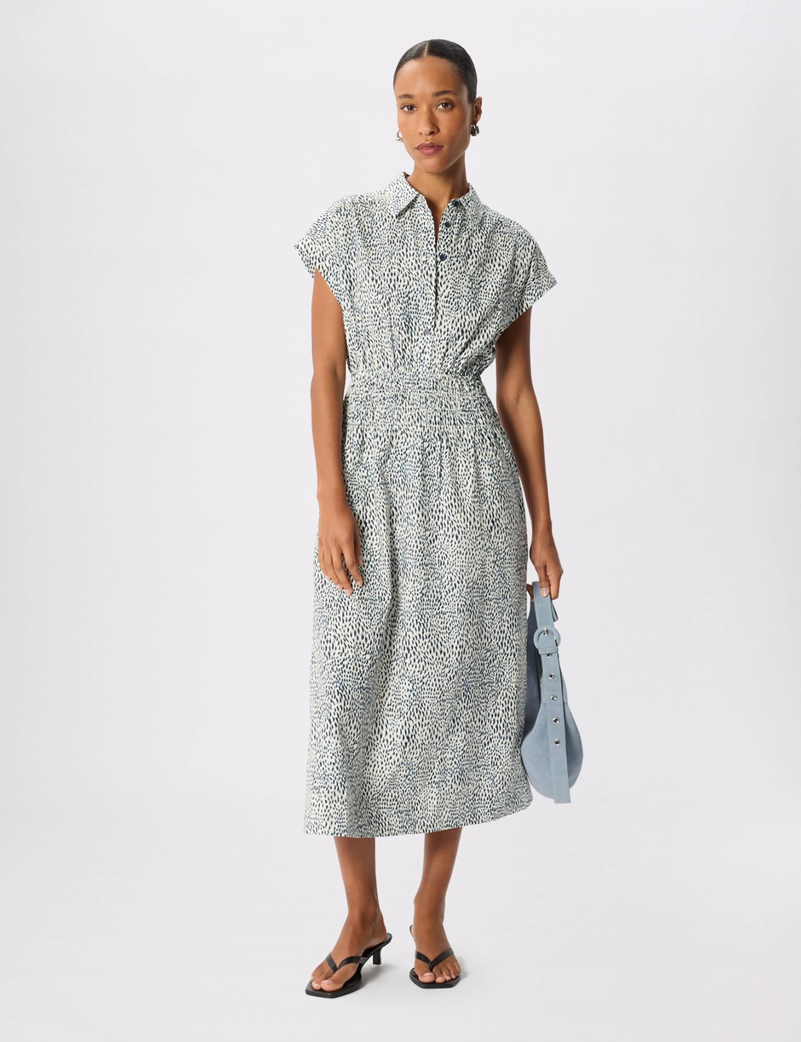 Pure Cotton Animal Print Midi Shirt Dress 1 of 6