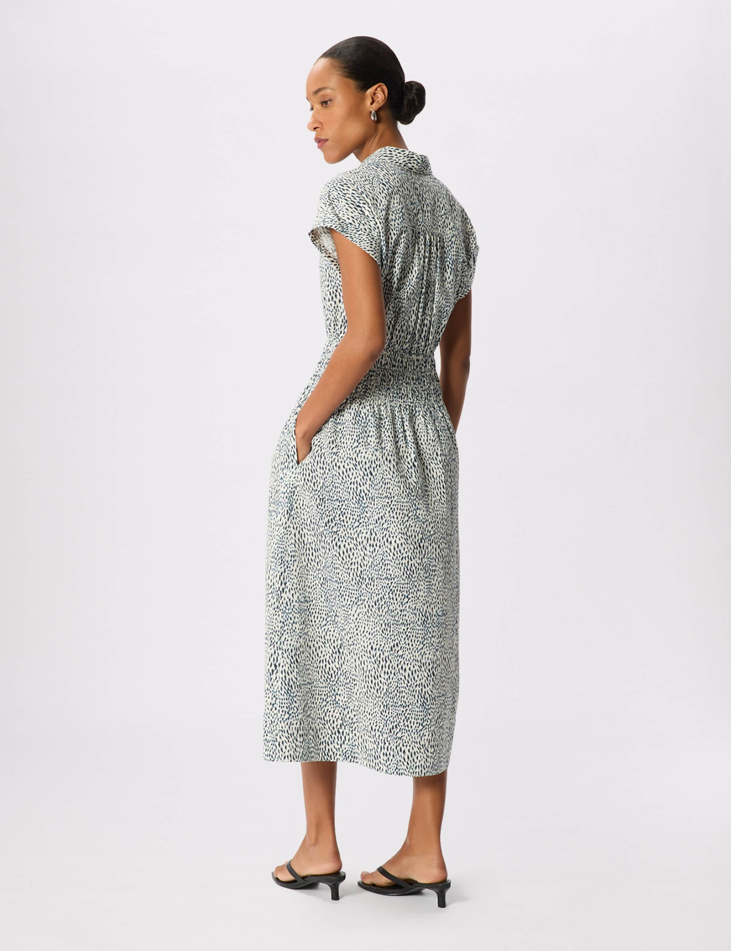 Pure Cotton Animal Print Midi Shirt Dress 3 of 6