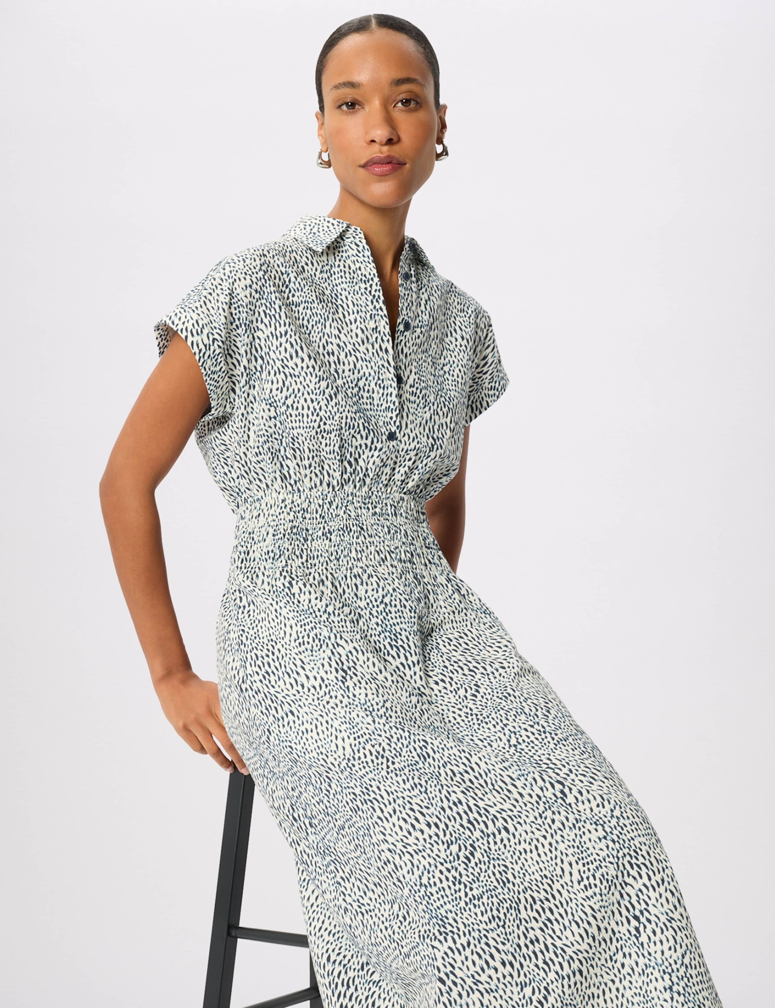 Pure Cotton Animal Print Midi Shirt Dress 6 of 6