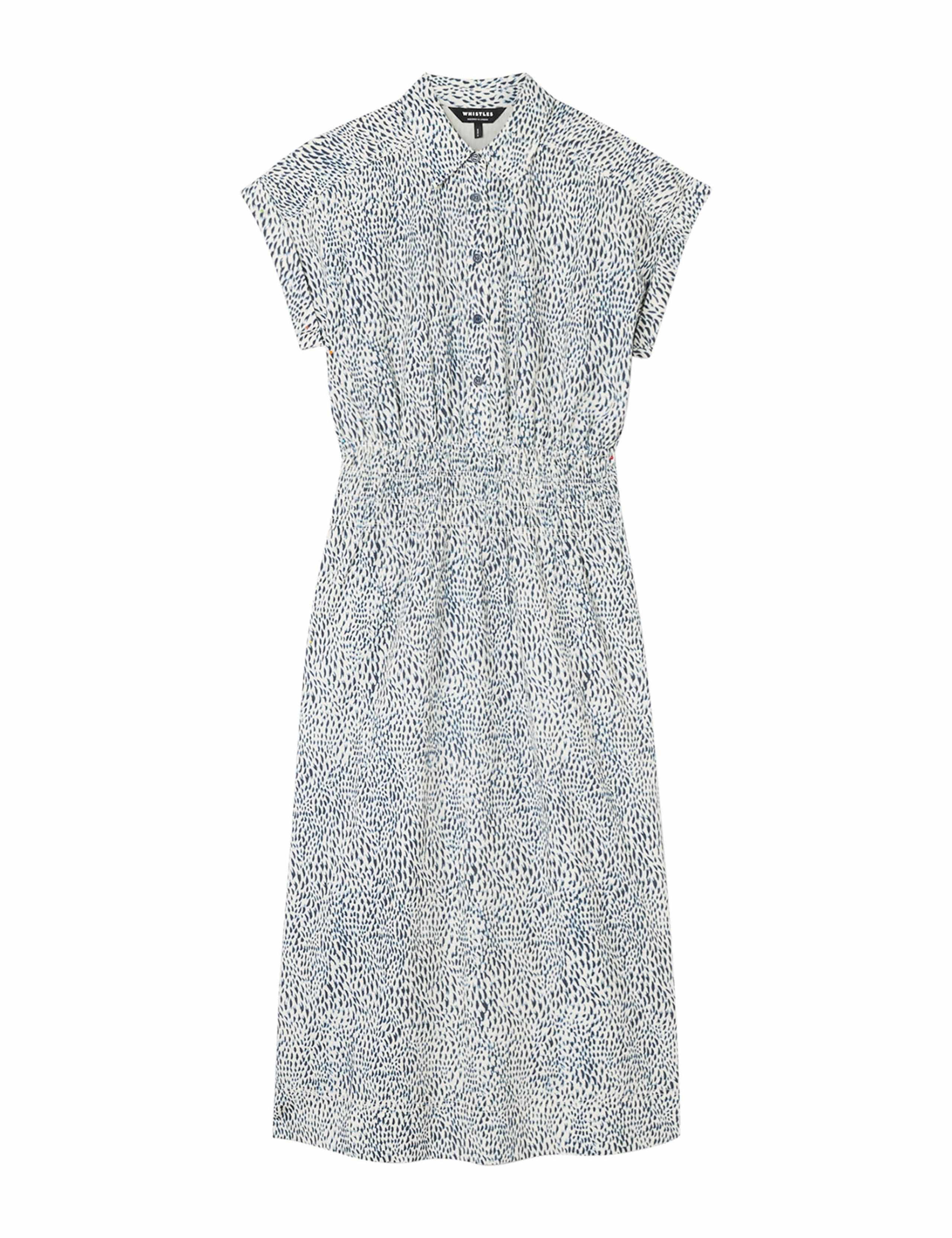 Pure Cotton Animal Print Midi Shirt Dress 2 of 6