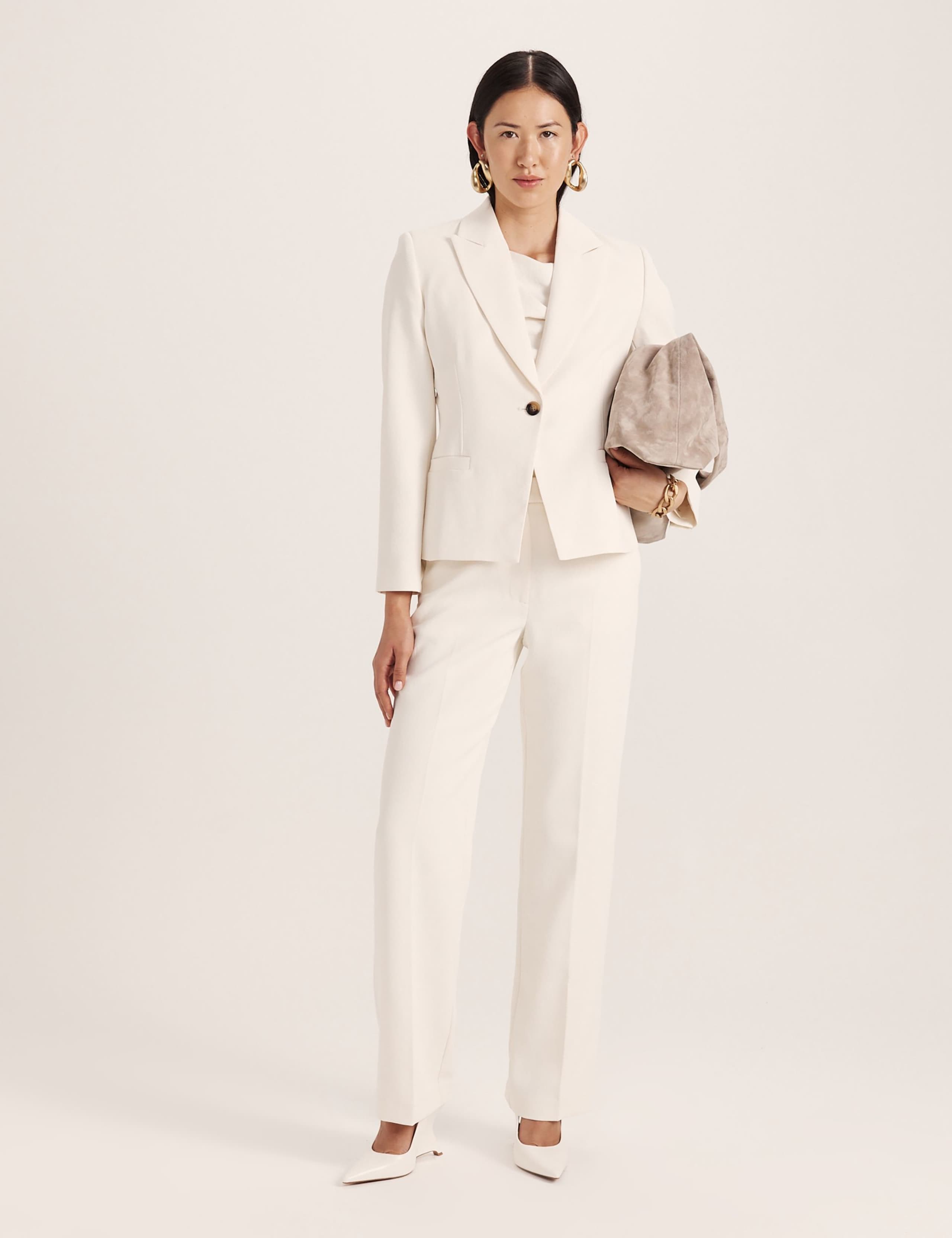 Pleat Front Straight Leg Trousers 1 of 7