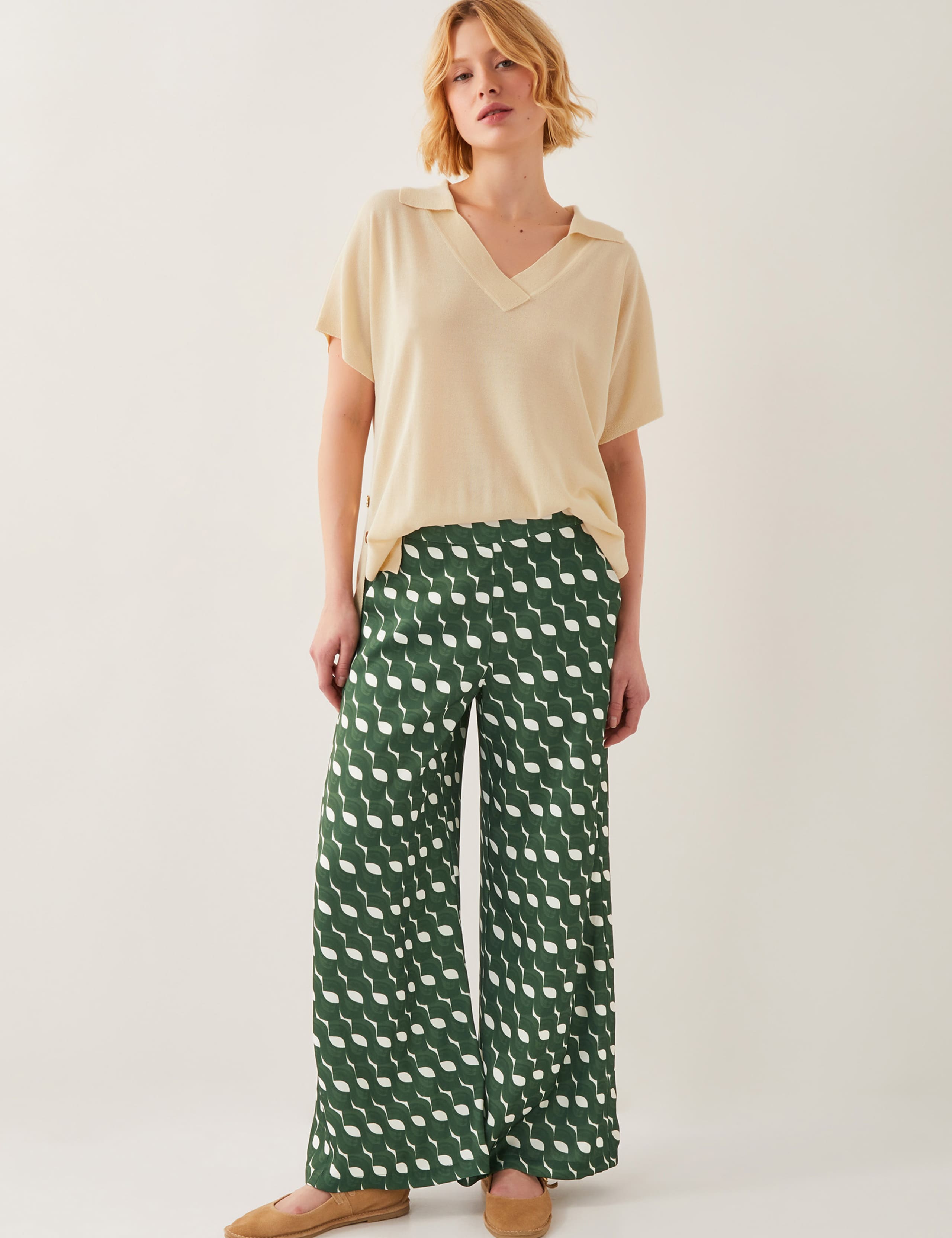 Geometric Straight Leg Trousers 2 of 5
