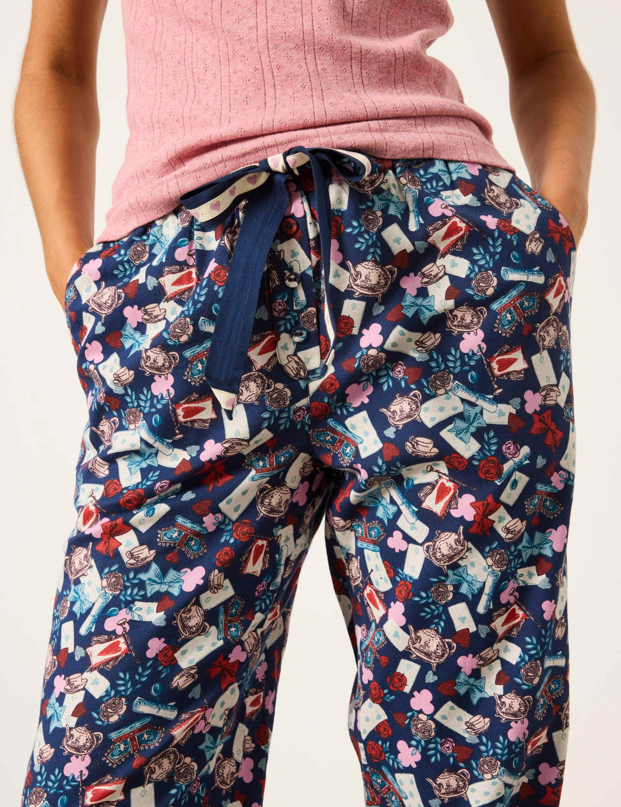 Pure Cotton Tea Party Print Pyjama Bottoms 4 of 6