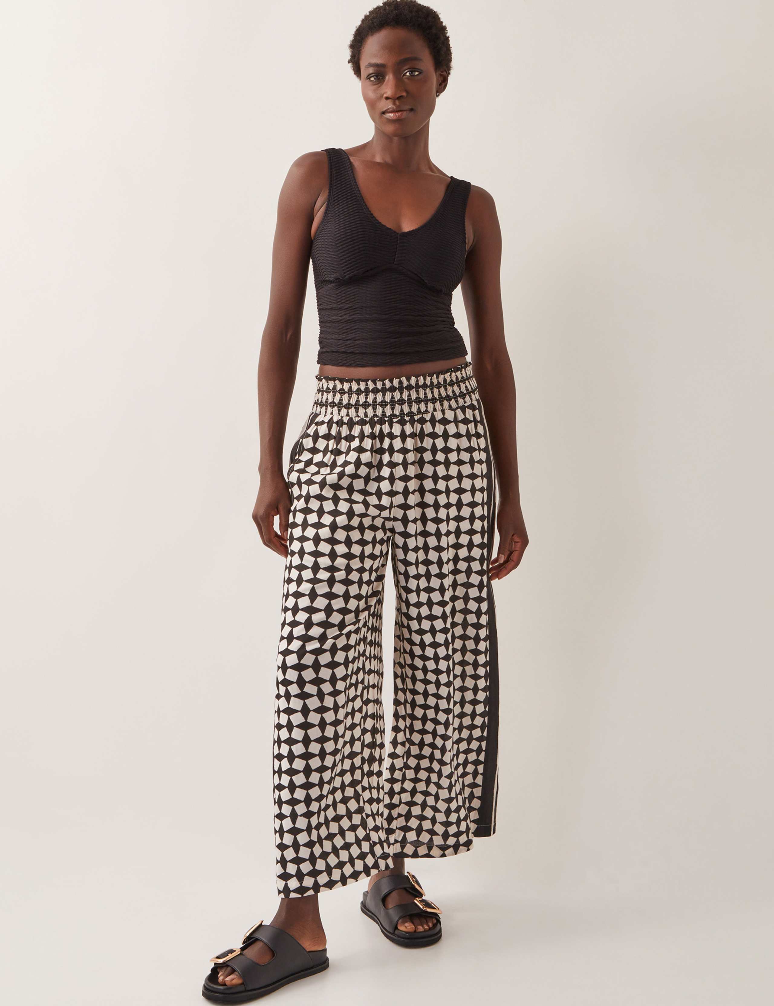Geometric Elasticated Waist Trousers 3 of 5