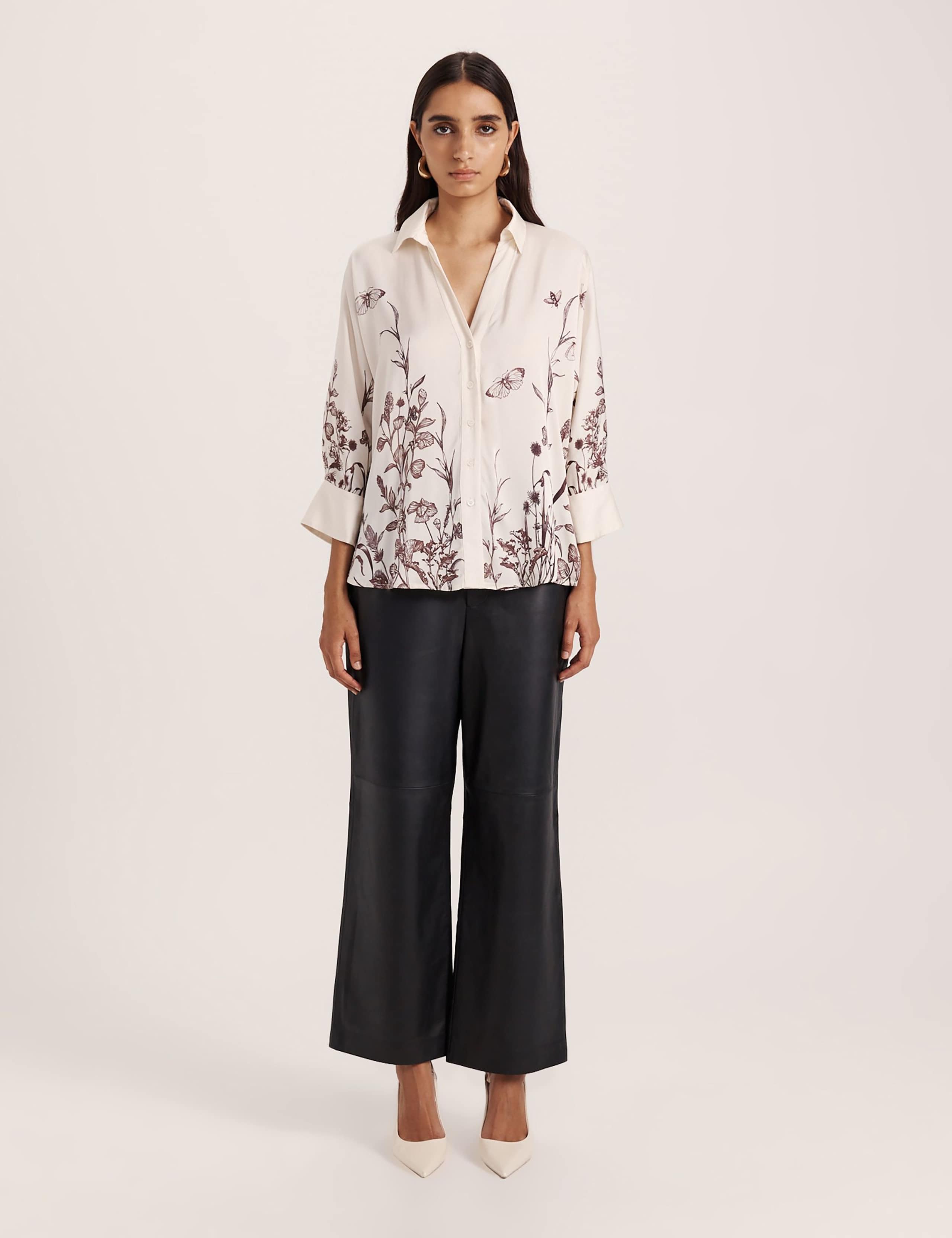 Floral Collared Relaxed Shirt 2 of 7