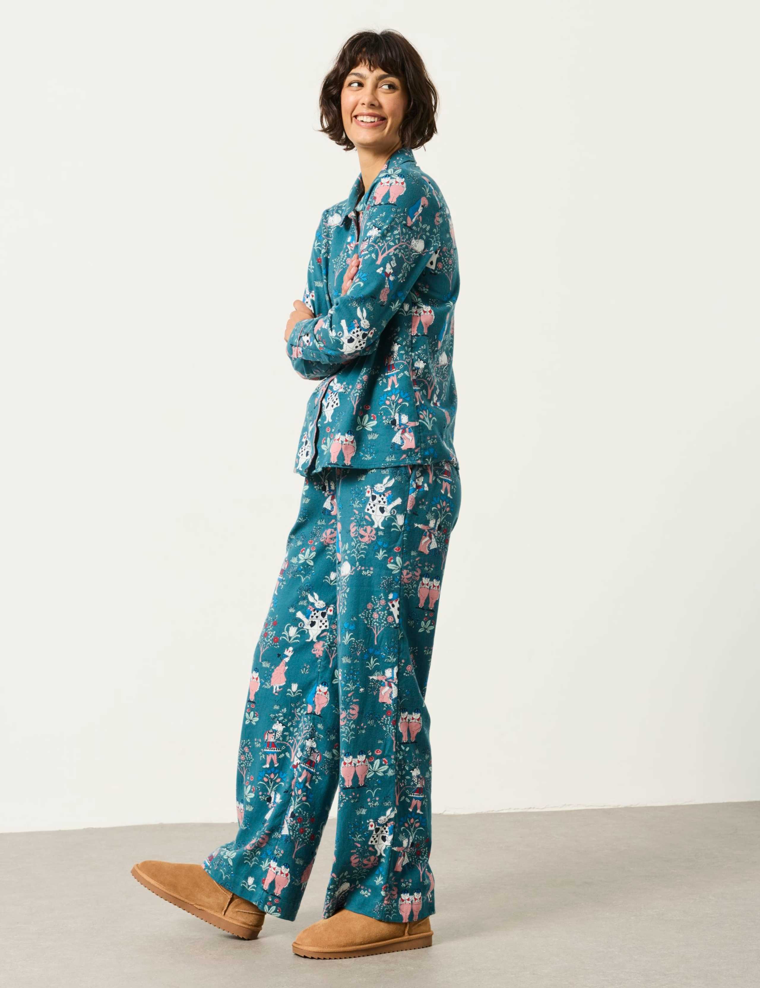 Pure Cotton Scallop Trim Pyjama Set 1 of 8