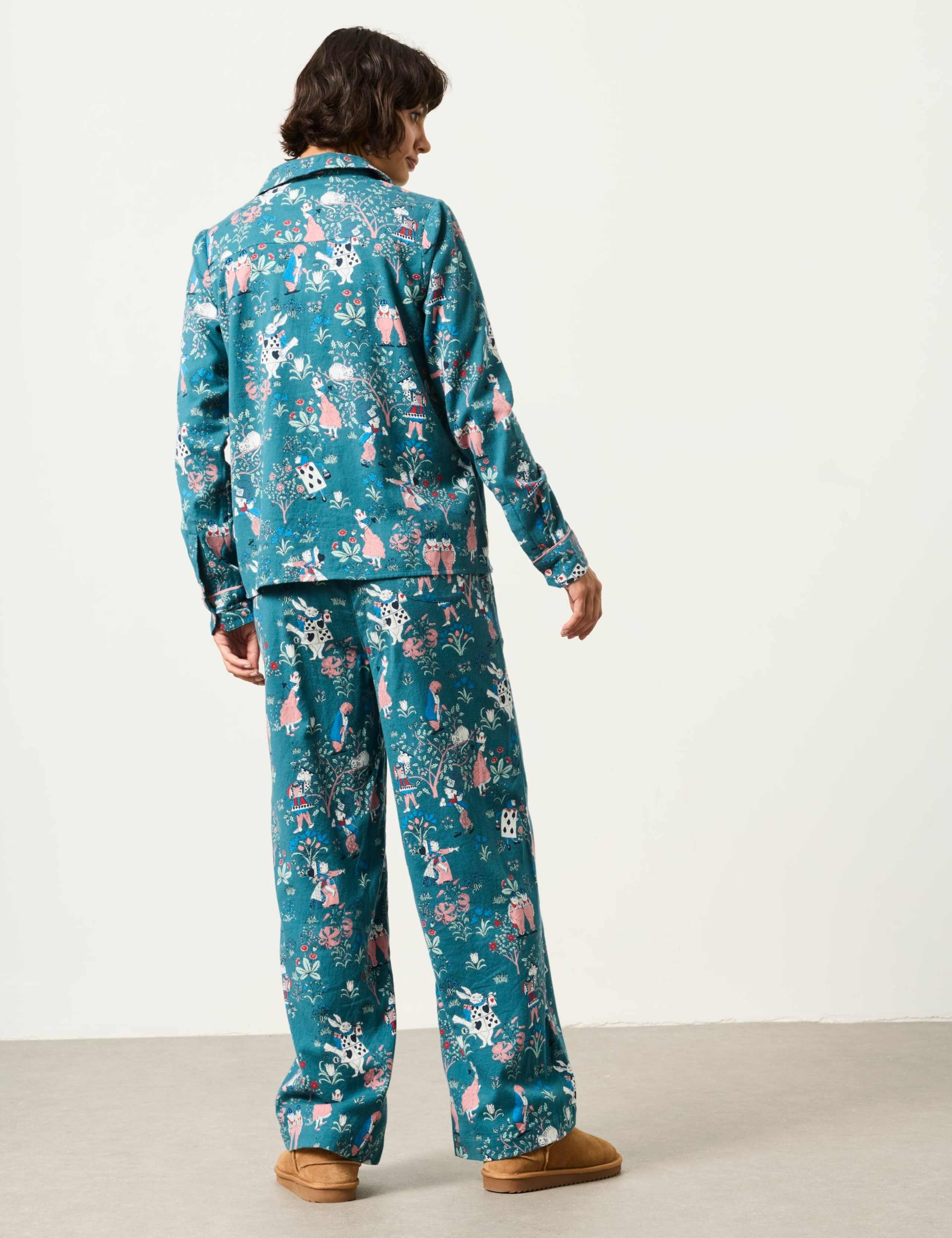 Pure Cotton Scallop Trim Pyjama Set 7 of 8