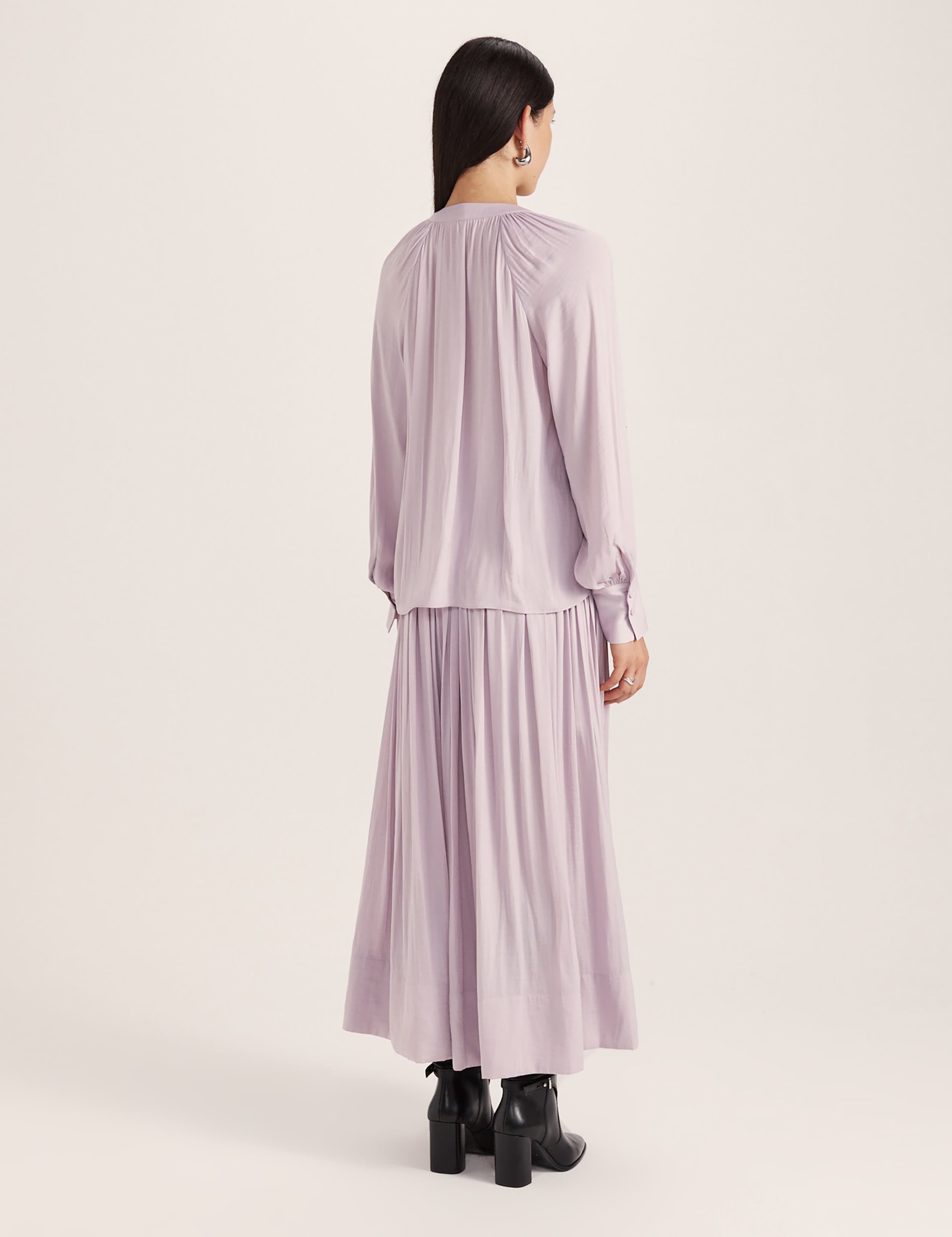 V-Neck Blouson Sleeve Blouse 6 of 7