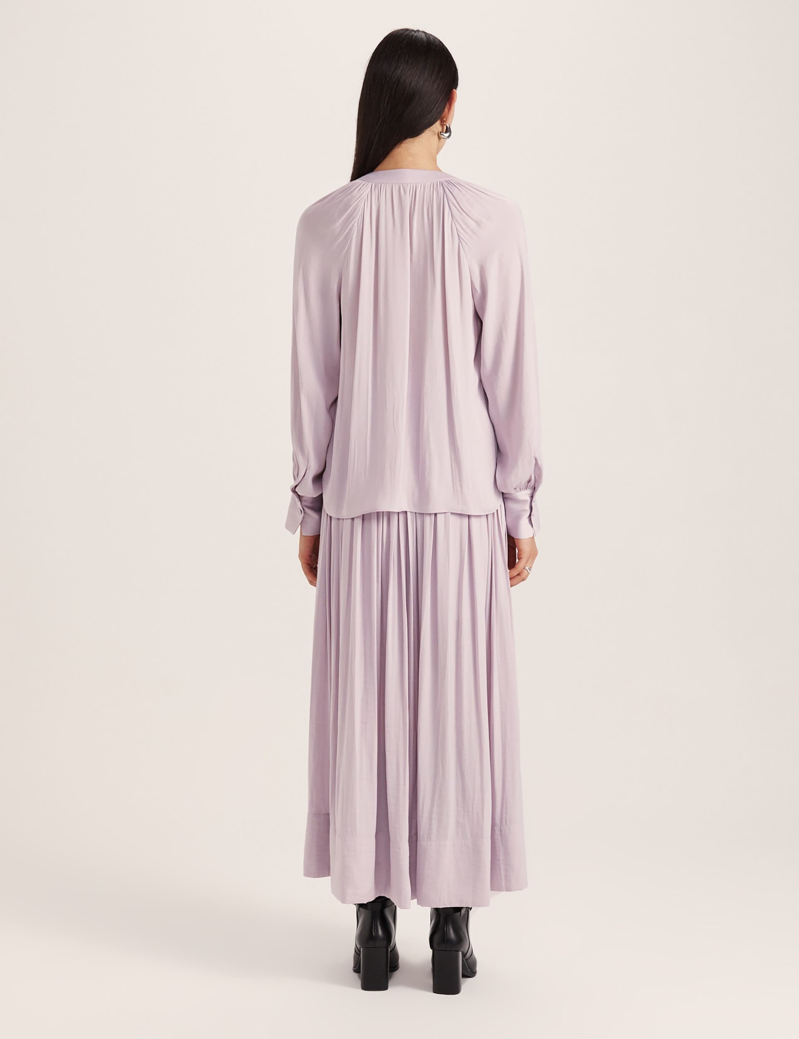 V-Neck Blouson Sleeve Blouse 7 of 7