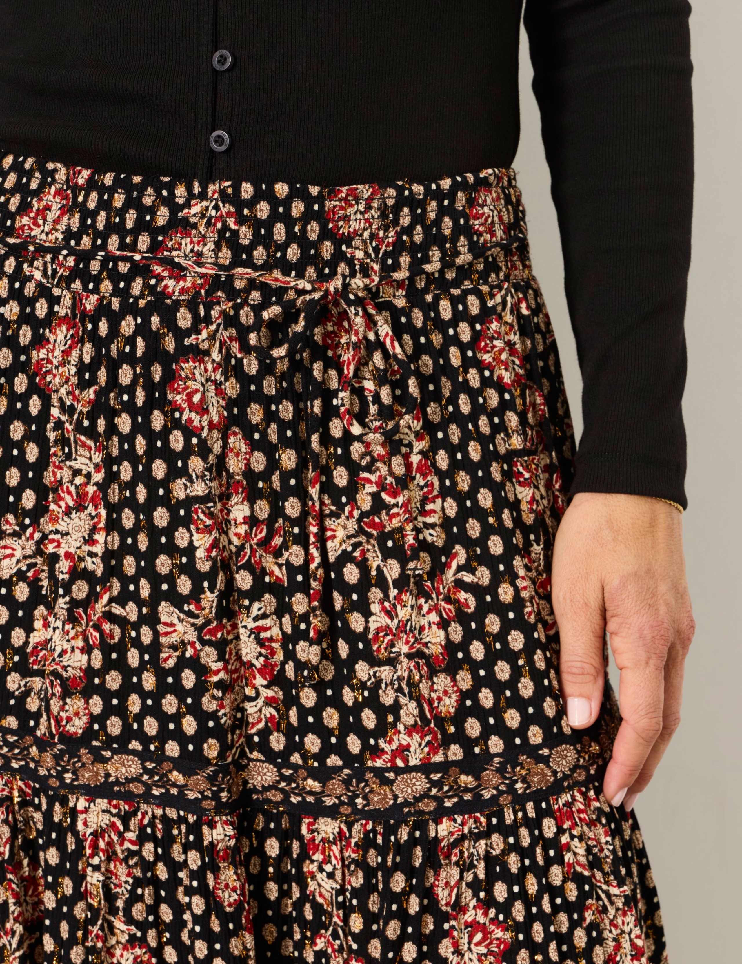 Printed Maxi Tiered Skirt 6 of 6