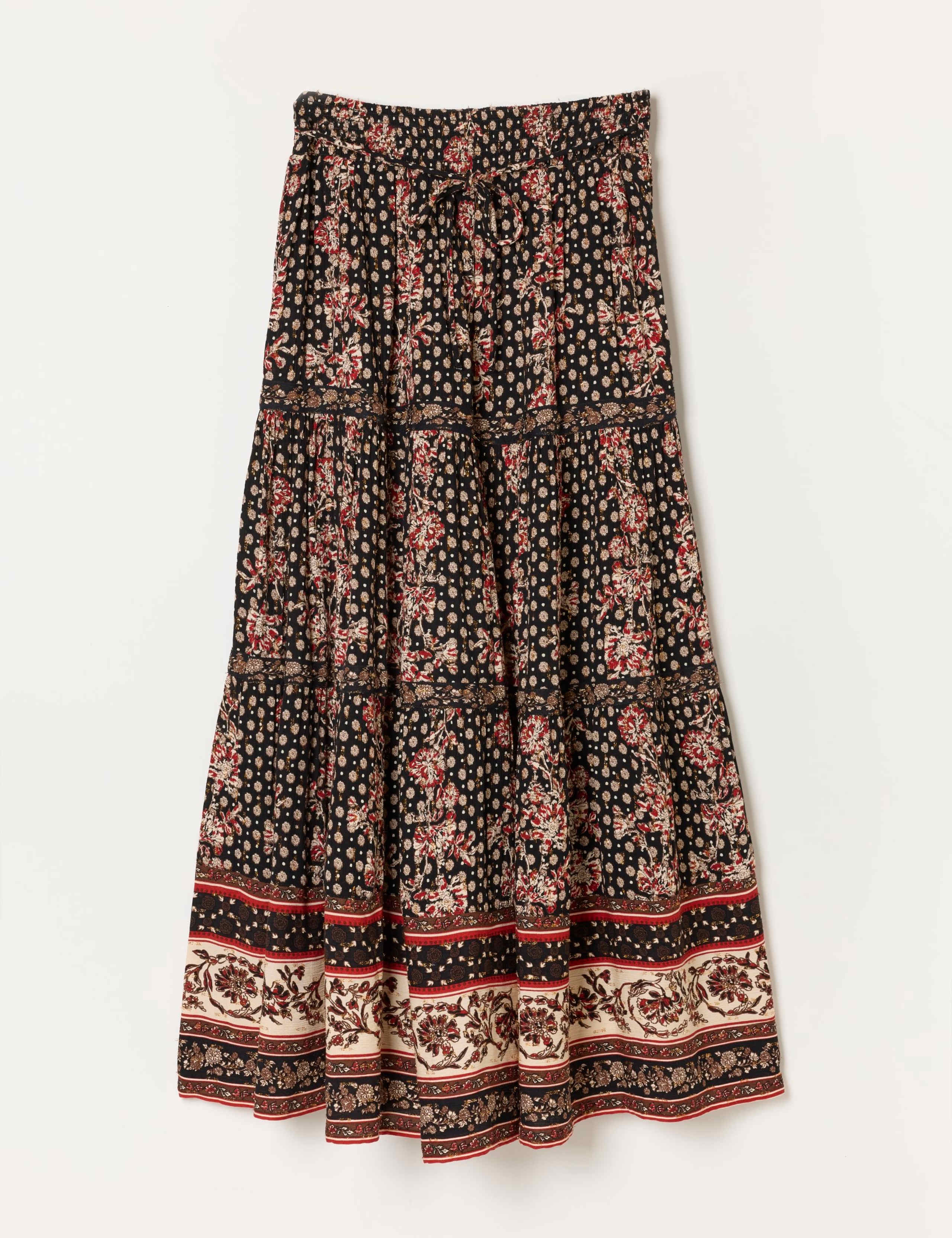 Printed Maxi Tiered Skirt 2 of 6