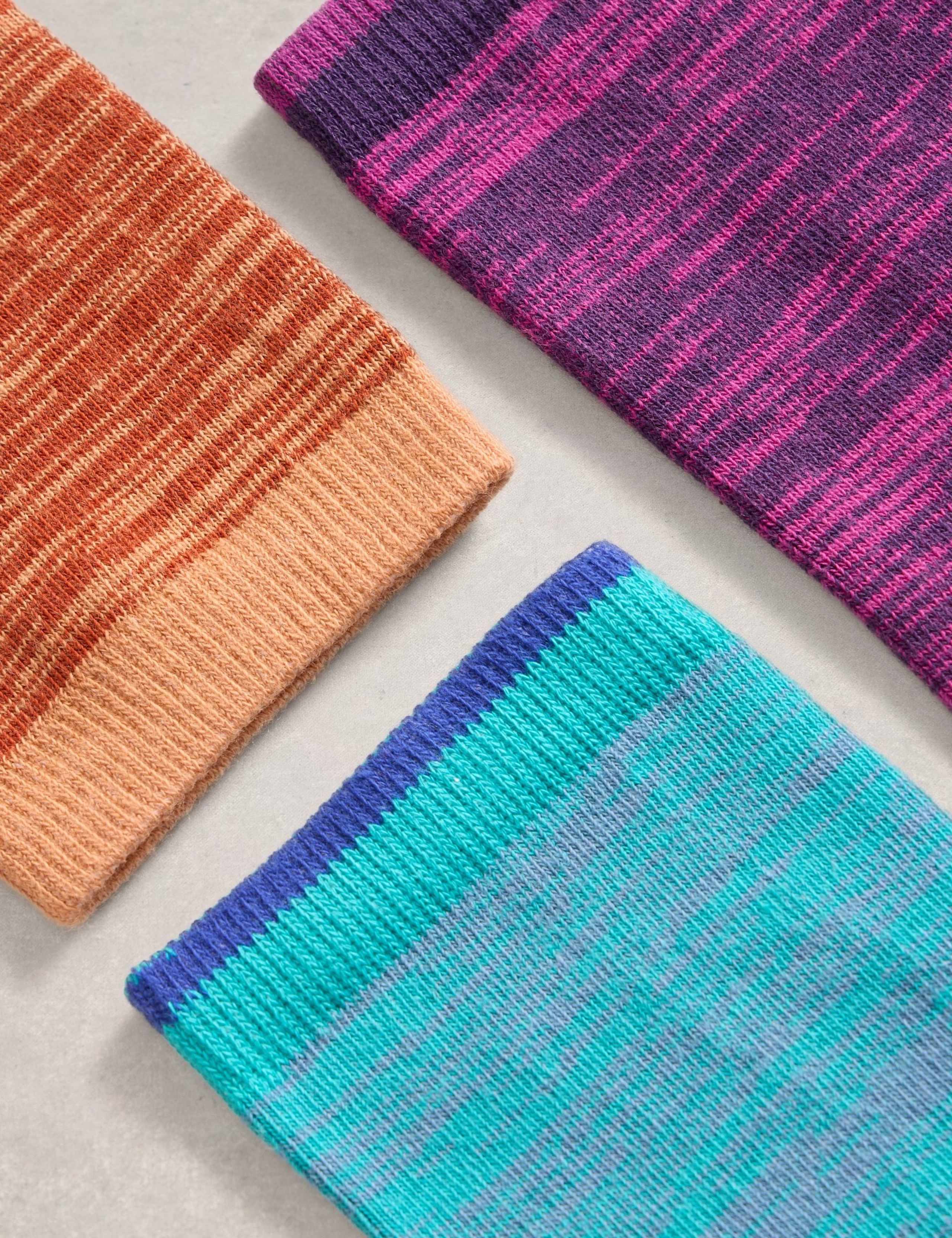 3pk Cotton Rich Space Dye Ankle High Socks 2 of 2