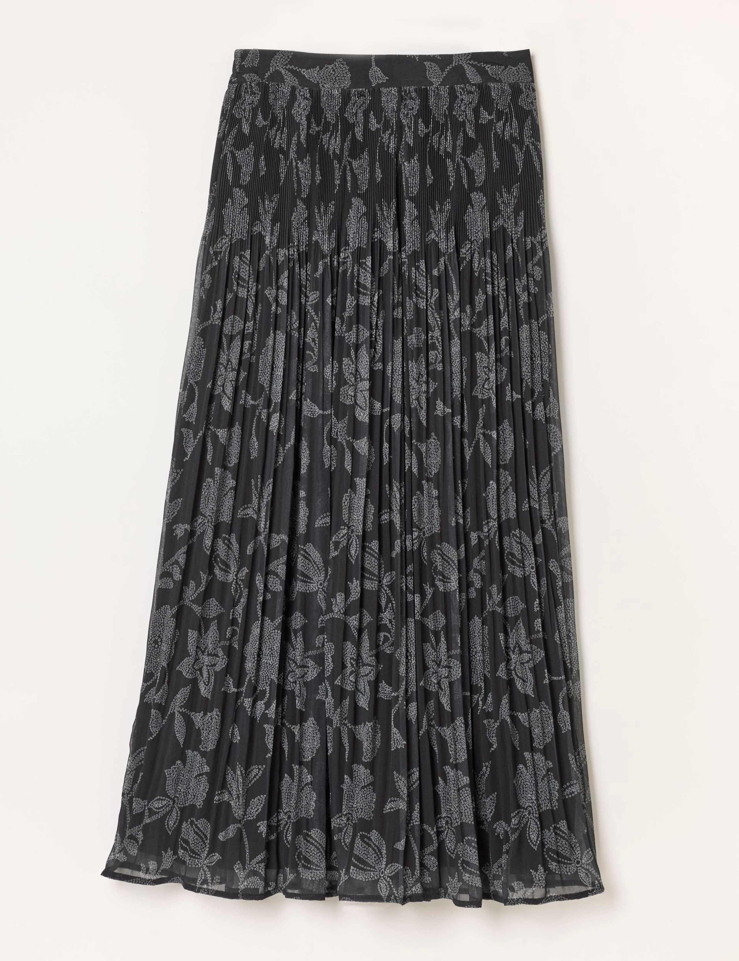 Floral Pleated Maxi Skirt 2 of 6