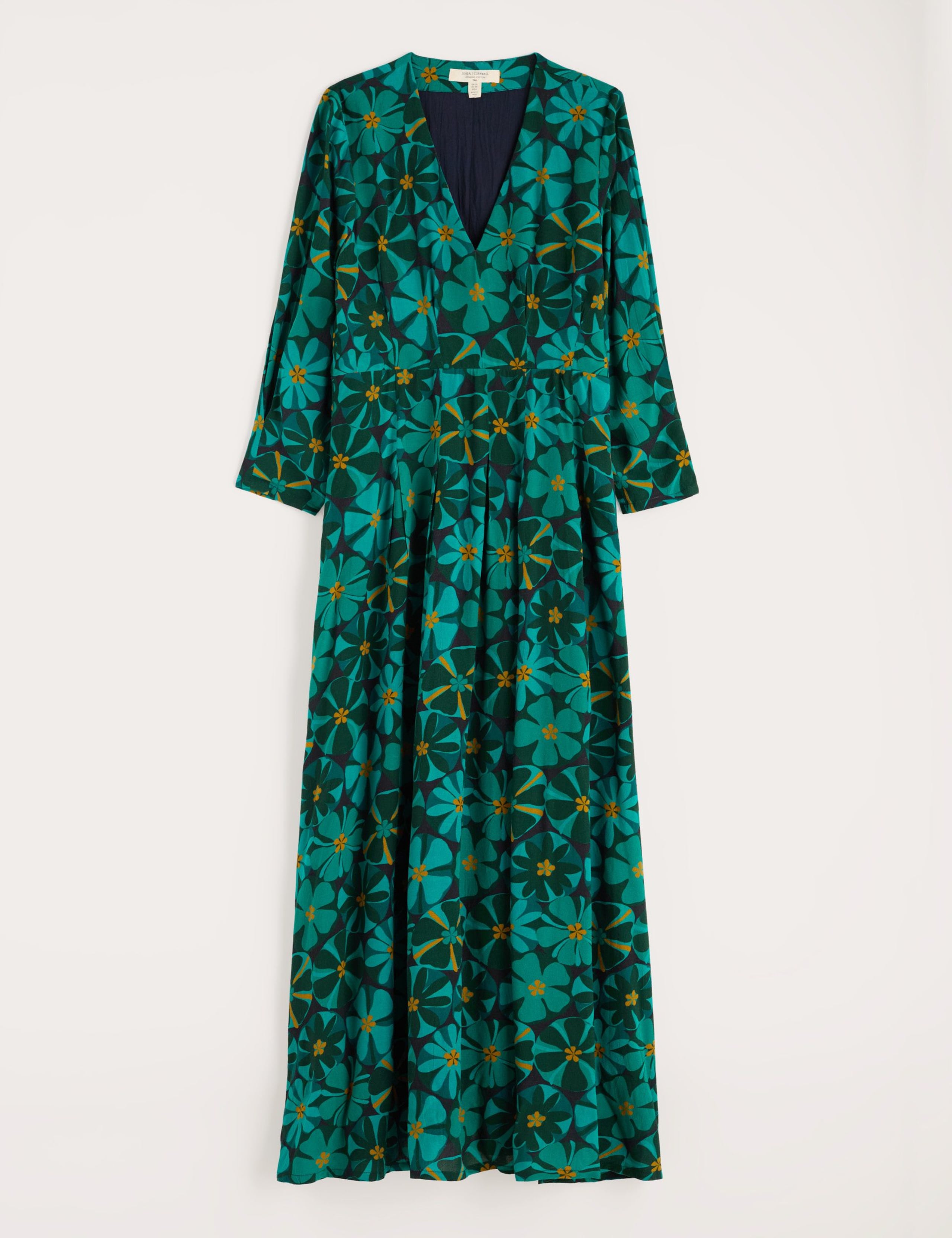 Floral V-Neck Midaxi Waisted Dress 2 of 5