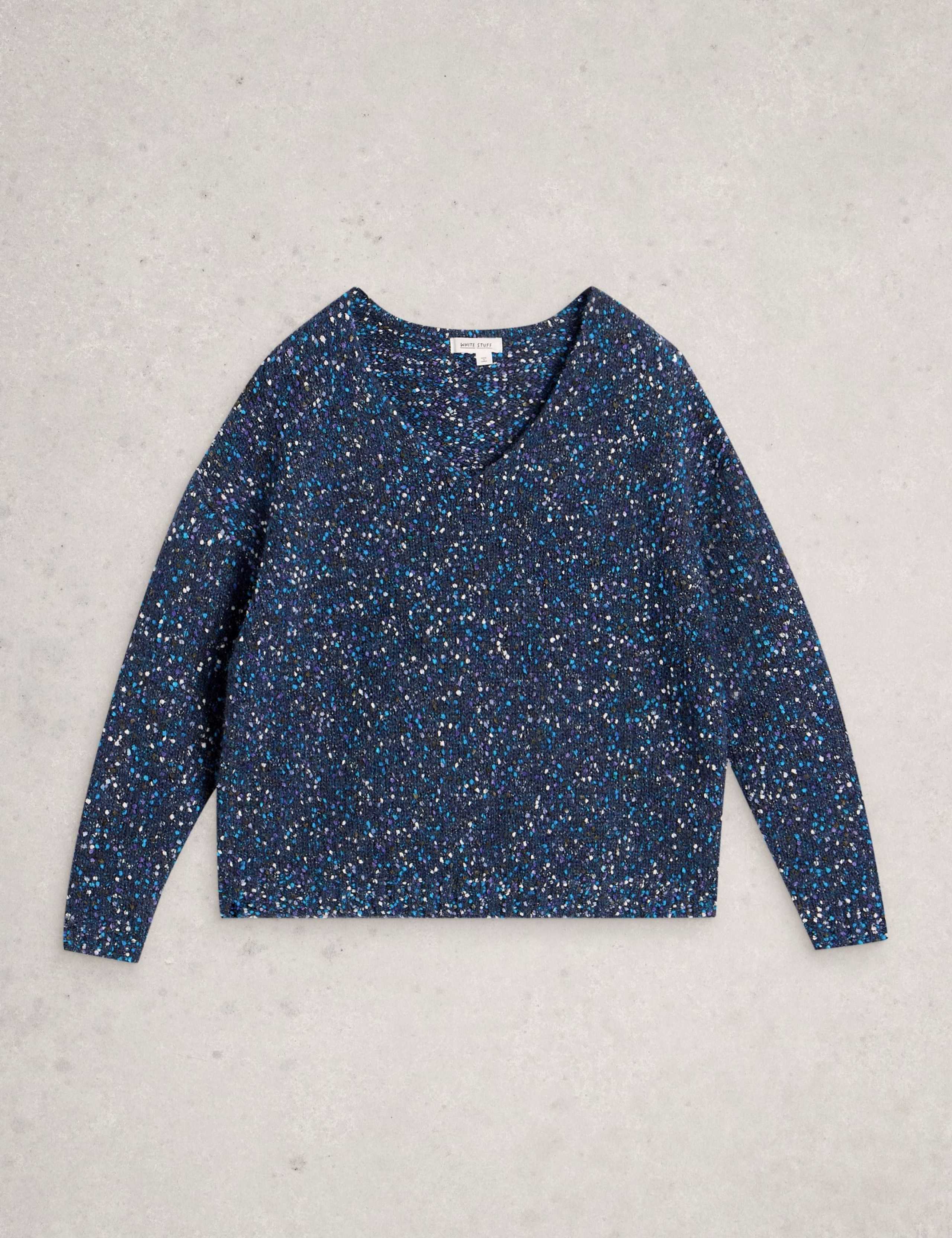 Textured V-Neck Jumper with Wool 2 of 6