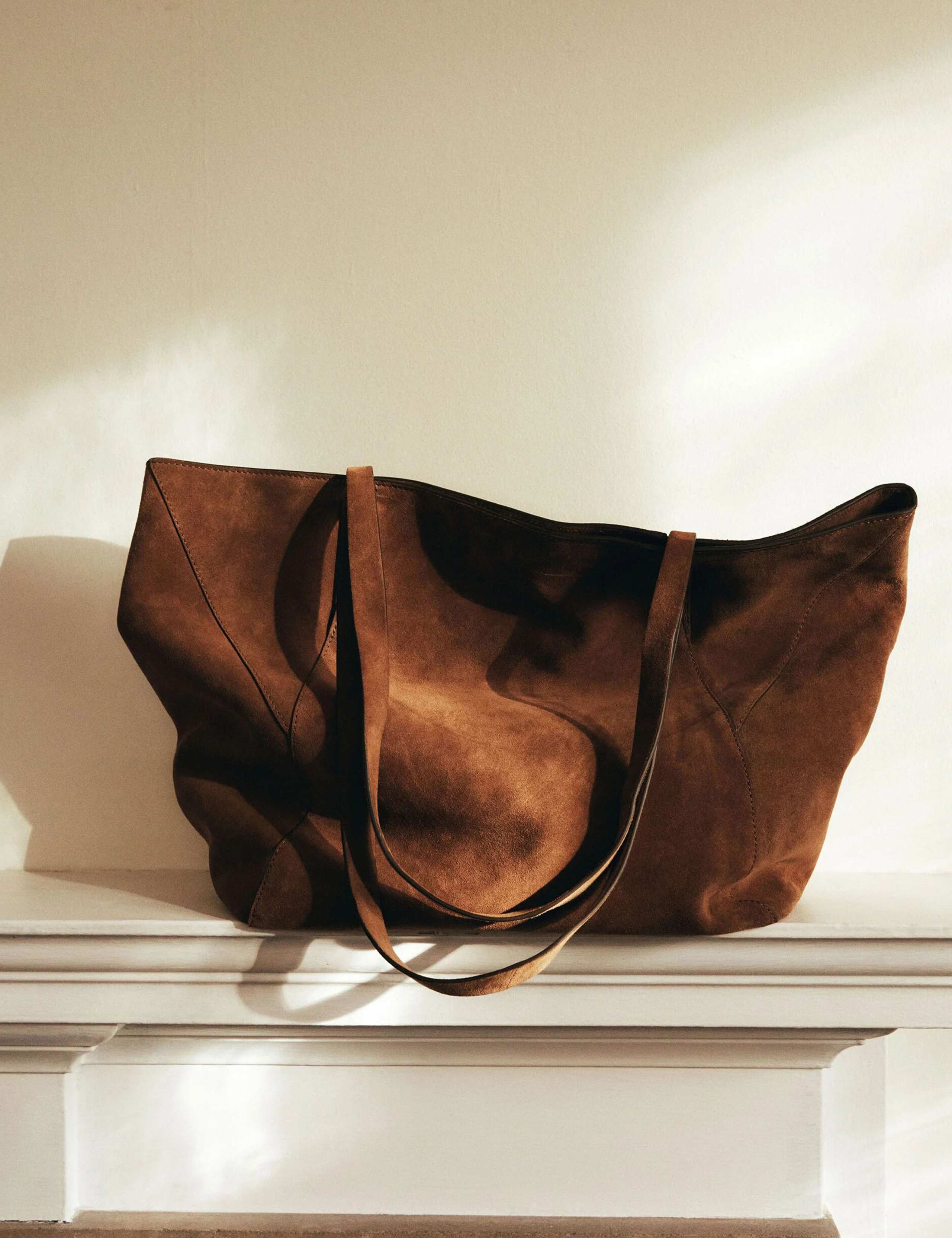 Suede Tote Bag 1 of 8