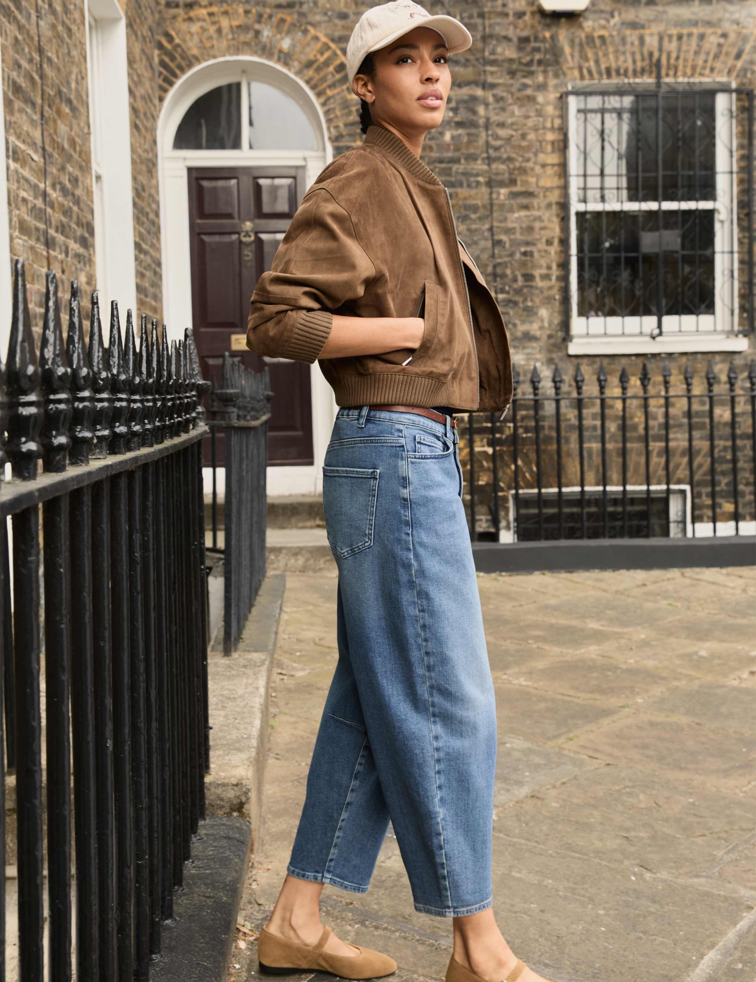 Mom High Waisted Barrel Cropped Jeans 5 of 6
