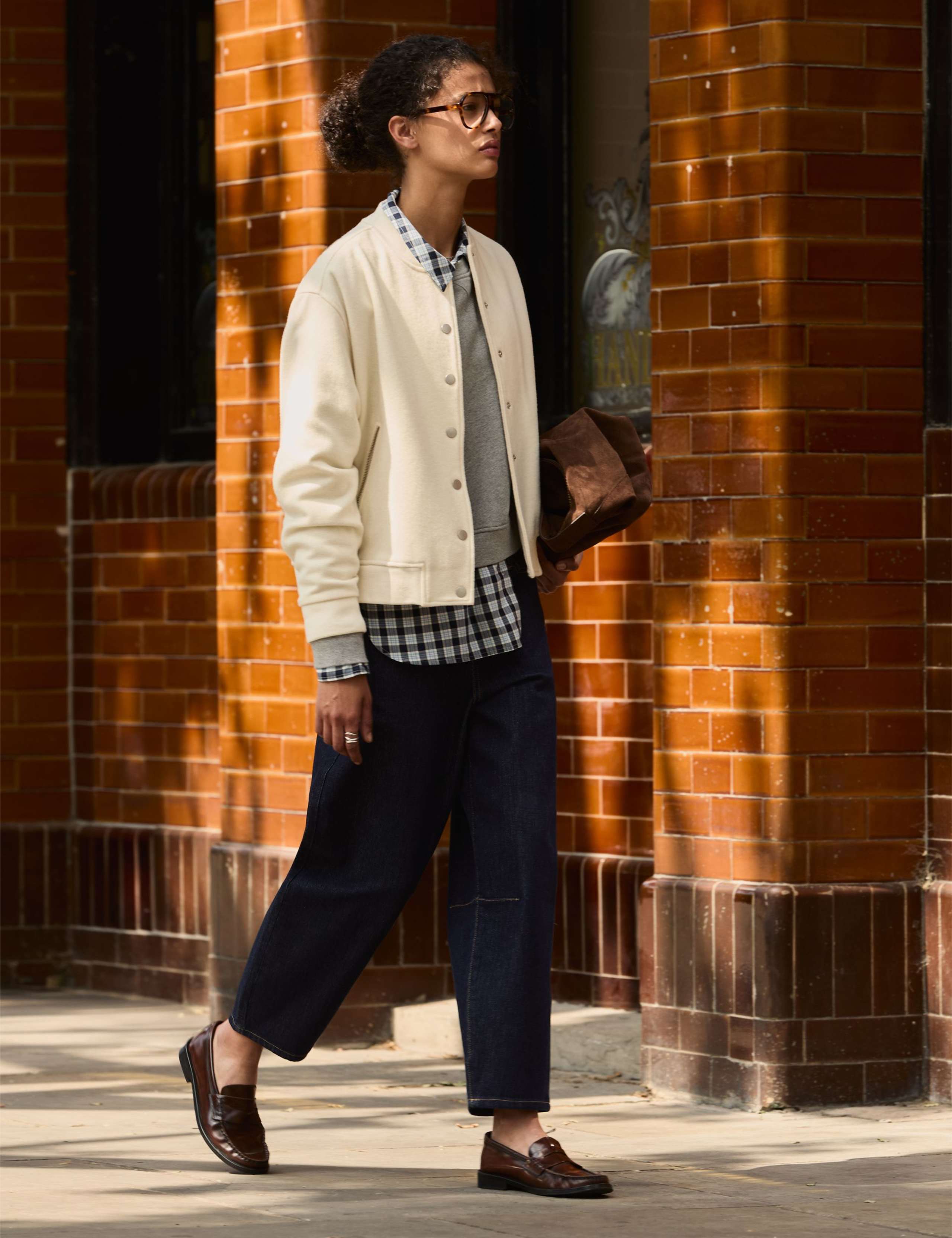 Mom High Waisted Barrel Cropped Jeans 1 of 6