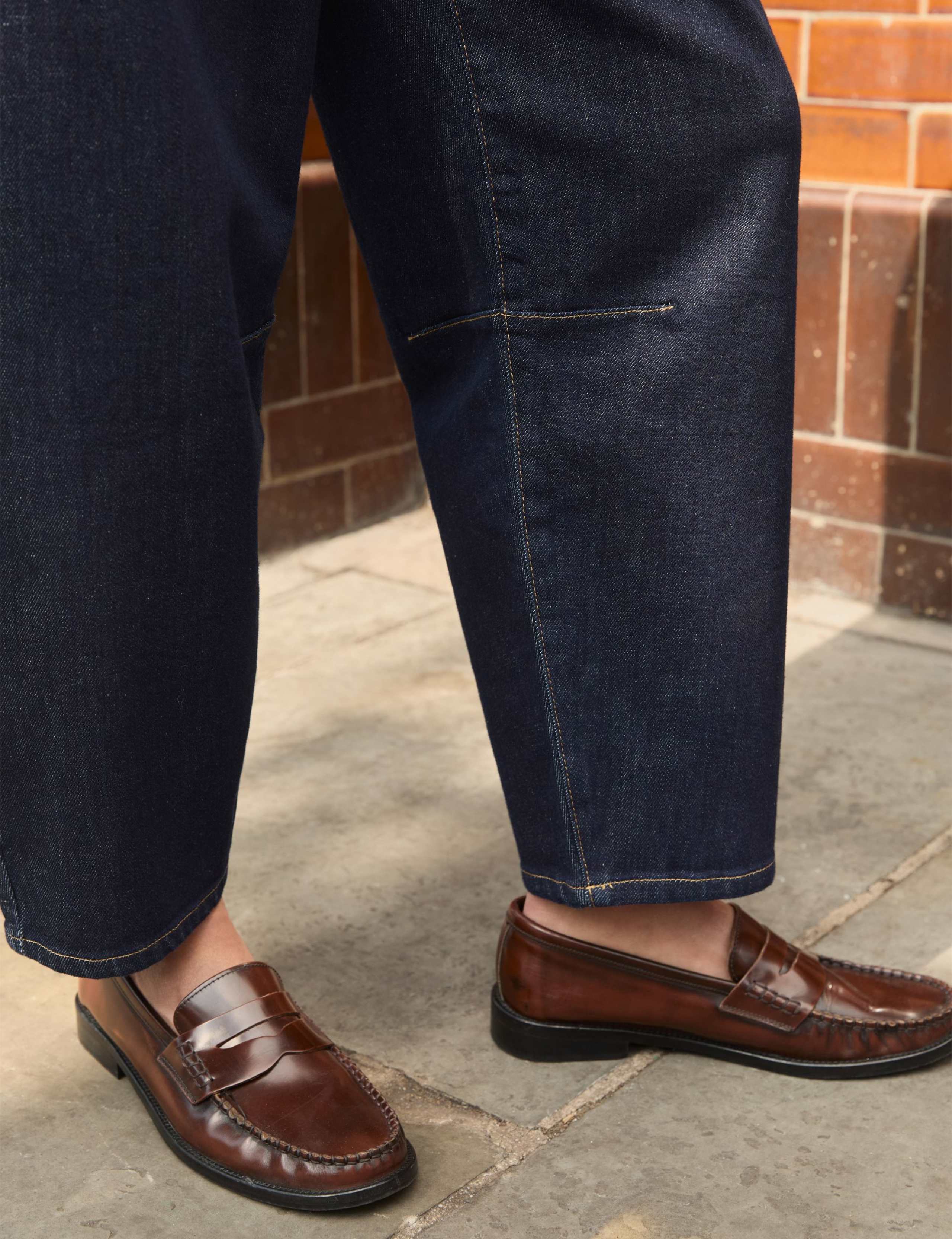 Mom High Waisted Barrel Cropped Jeans 3 of 6