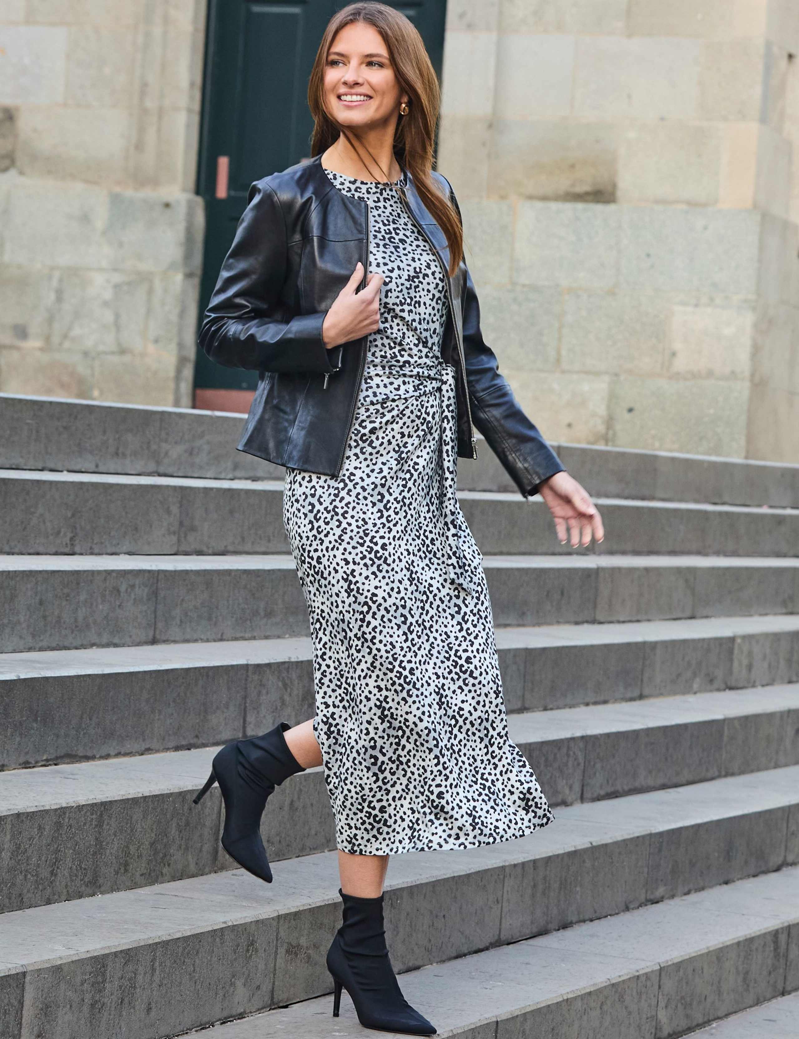 Leather Collarless Jacket 3 of 6