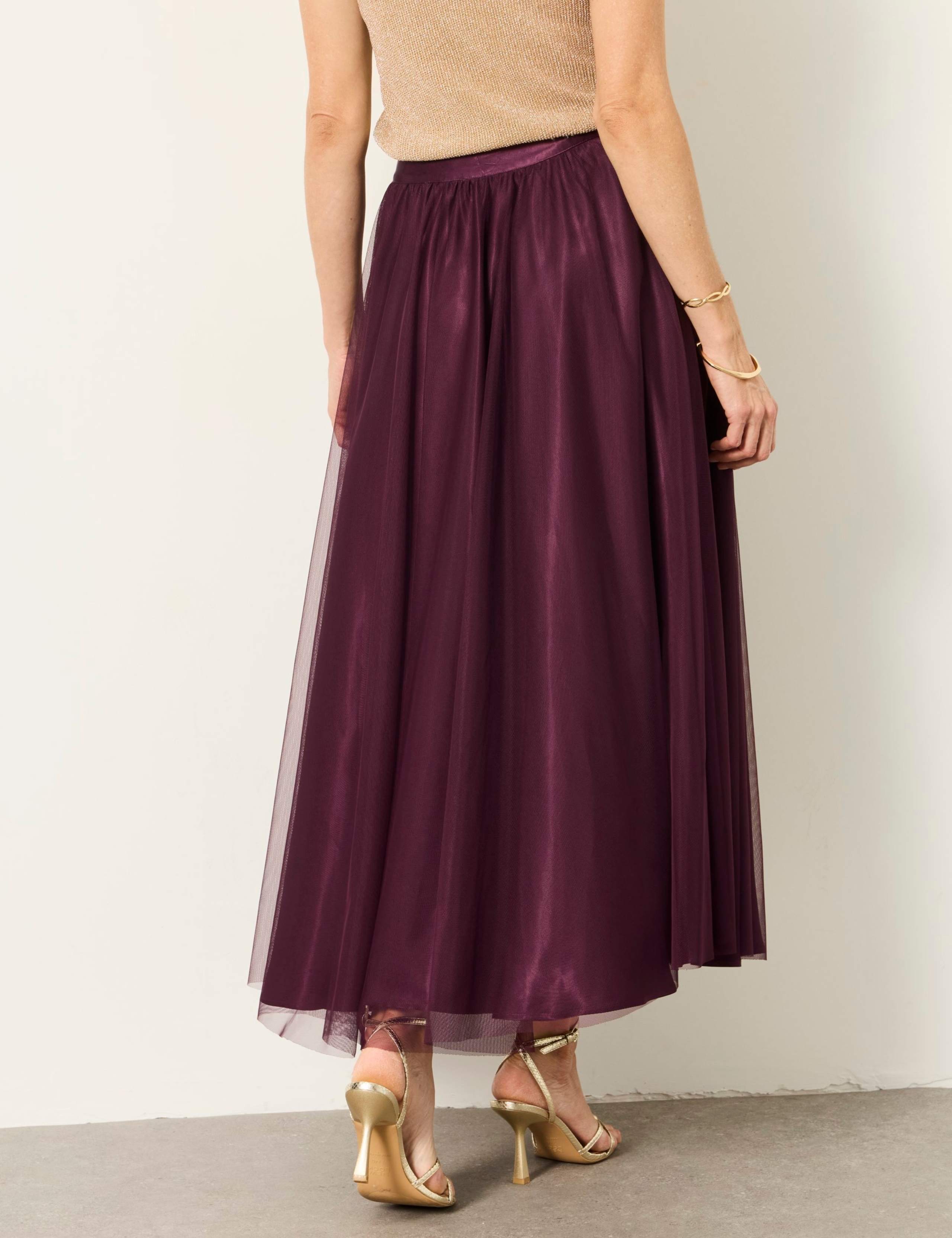Tulle Pleated Midi Skirt 3 of 6