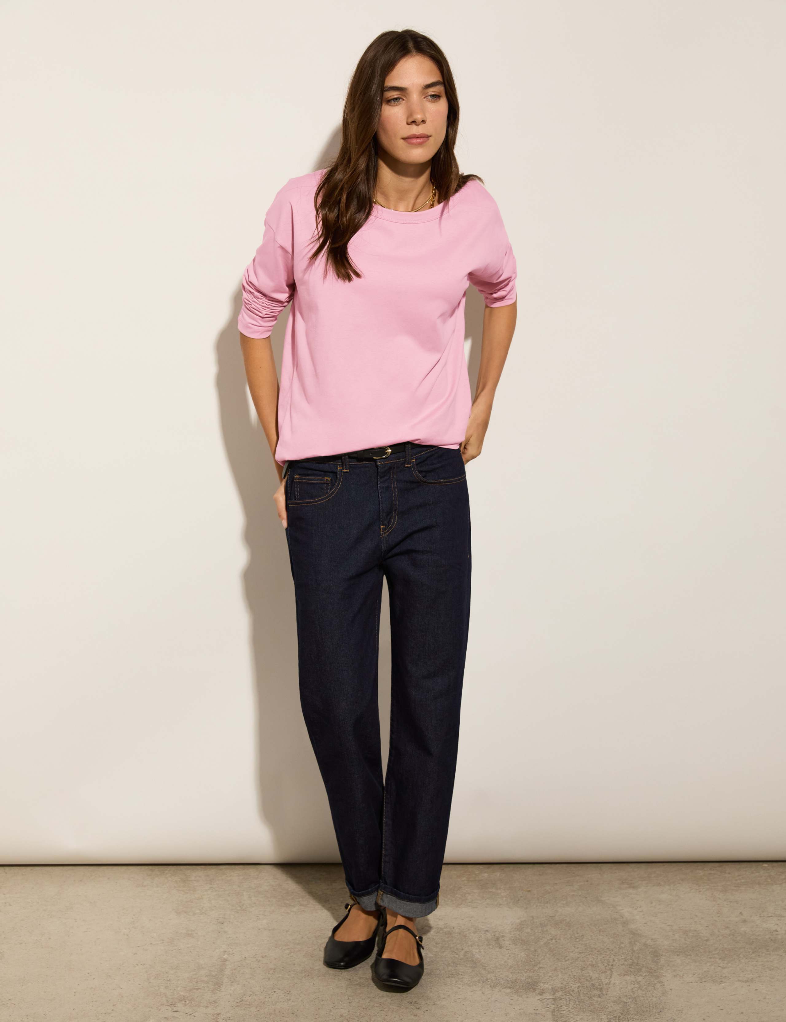 Pure Cotton Crew Neck Top 3 of 3