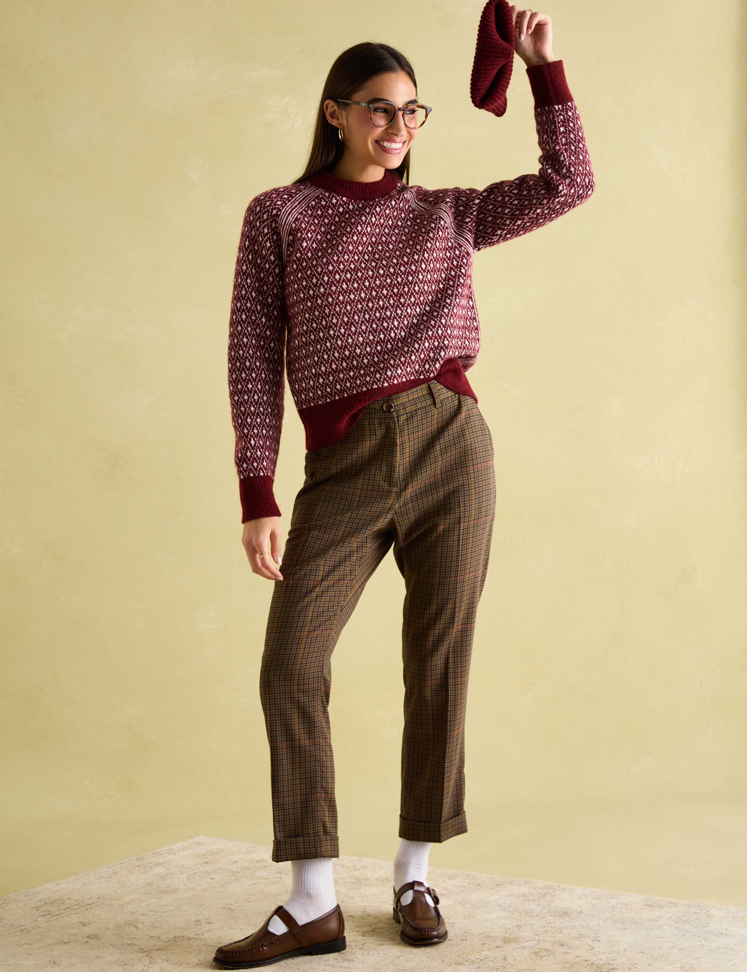 Image showcasing Textured Jumper with Wool | Joules | M&S