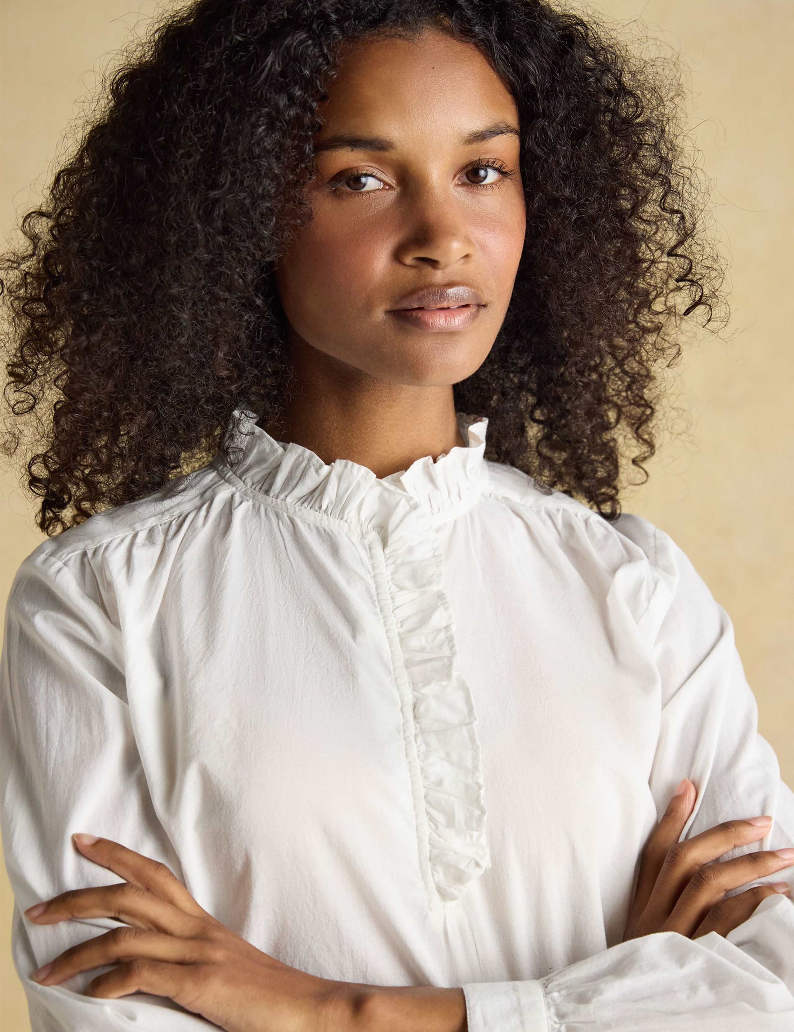 Pure Cotton Ruffle Collar Blouse 5 of 7