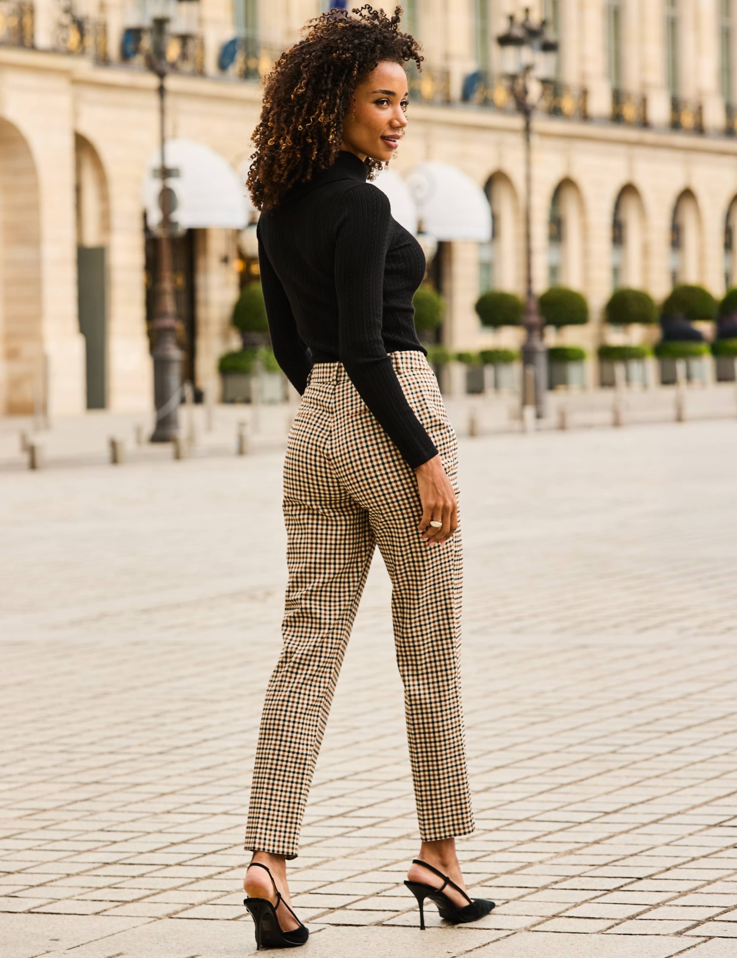 Checked Cigarette Slim Leg Trousers 4 of 7