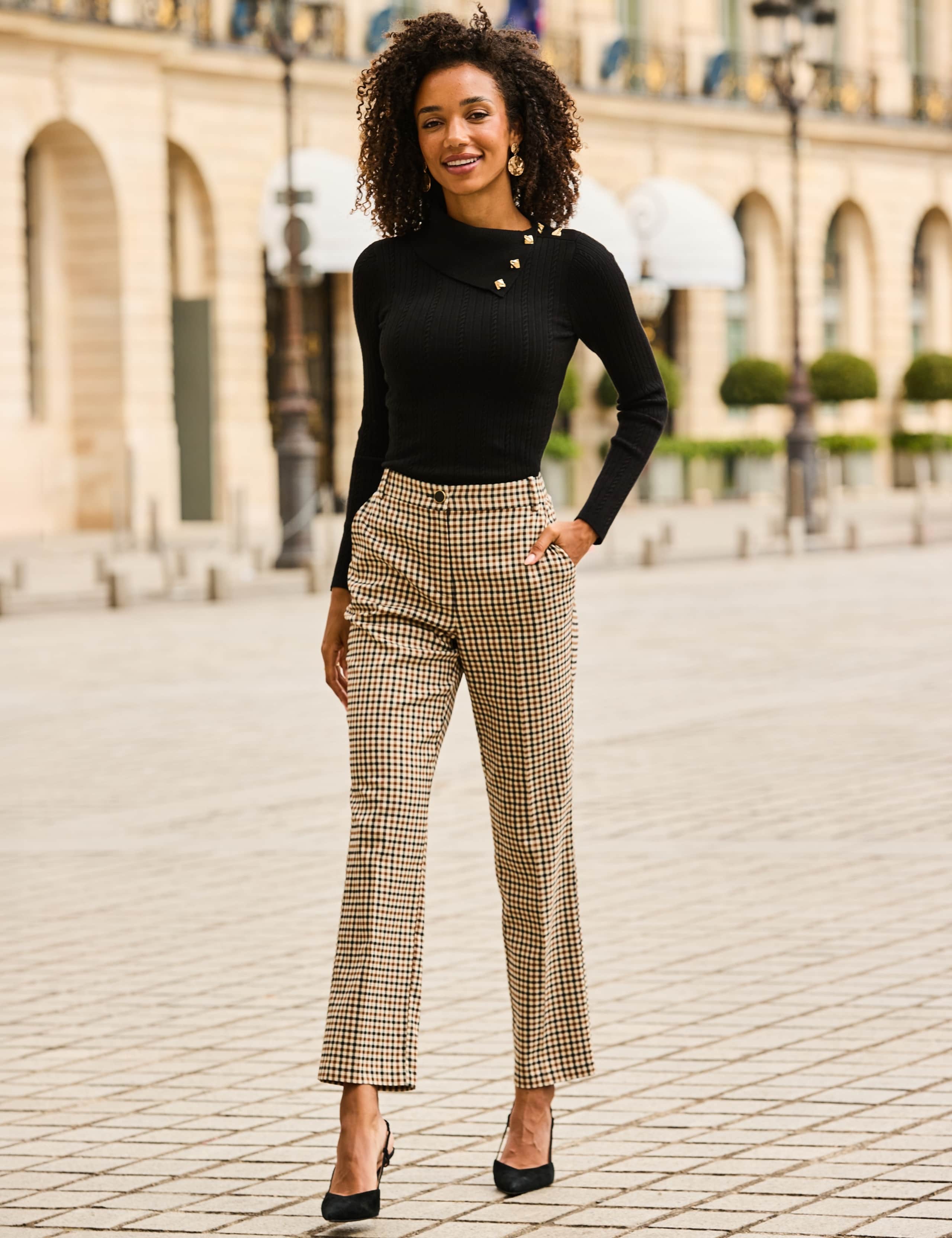 Checked Cigarette Slim Leg Trousers 6 of 7