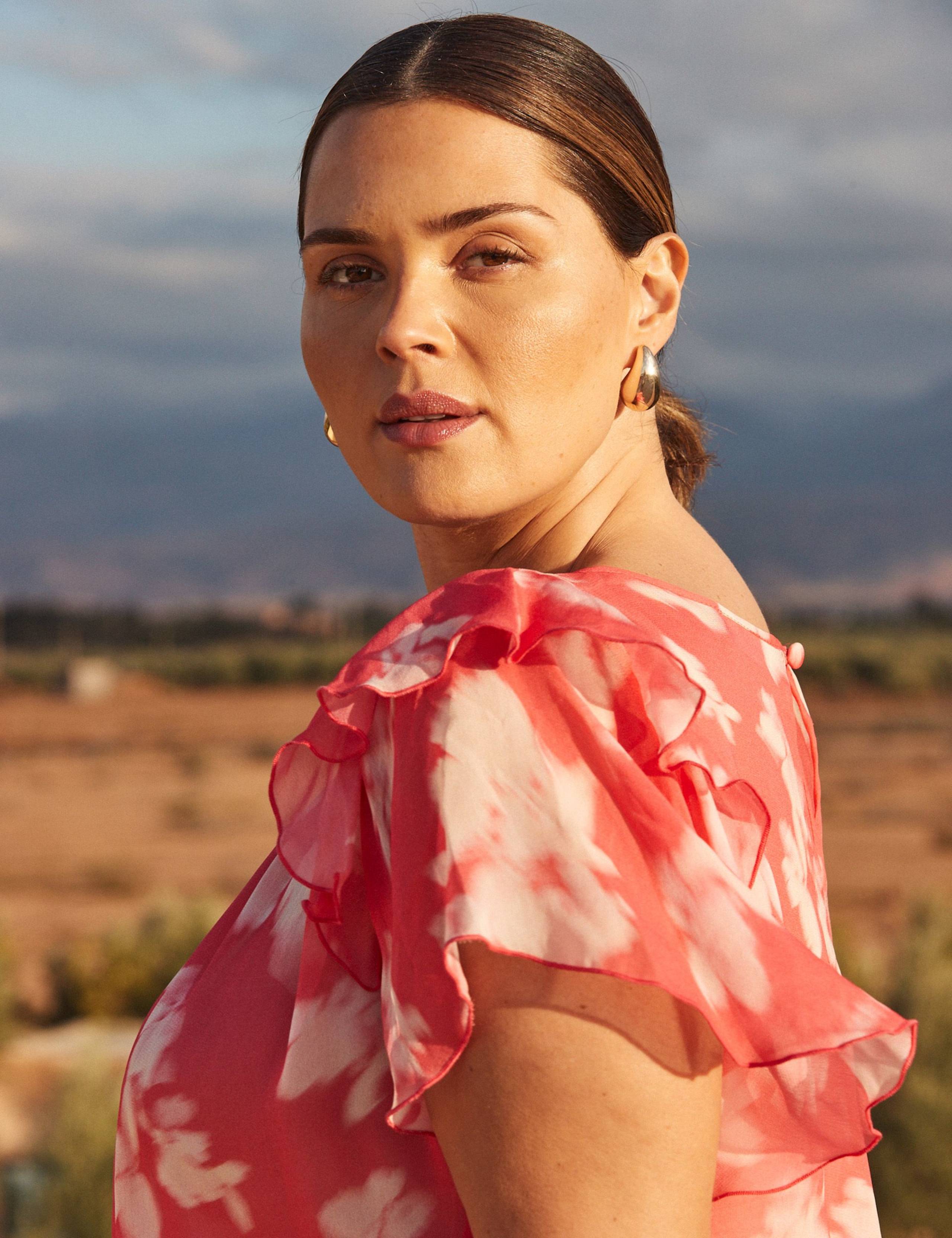 Floral Ruffle Sleeve Blouse 4 of 5
